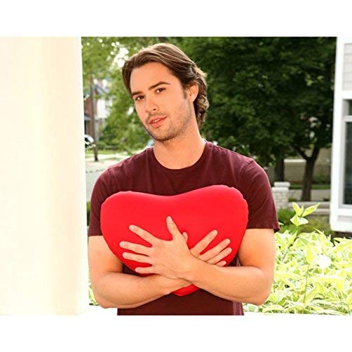 Luxury Heart-Shaped Throw Pillow - Ultra Soft Decorative Cushion for Sofa, Bed, Couch - Romantic Home Decor Gift for Valentine's Day, Anniversary - 1 Pack (Red)