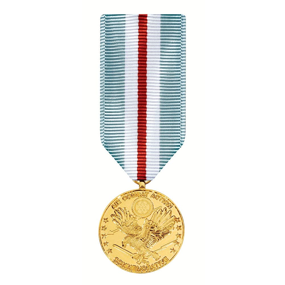 MEDALS OF AMERICA EST. 1976 Air Combat Action Commemorative Medal Miniature Anodized - Military Collectible Gift for Veterans & History Enthusiasts