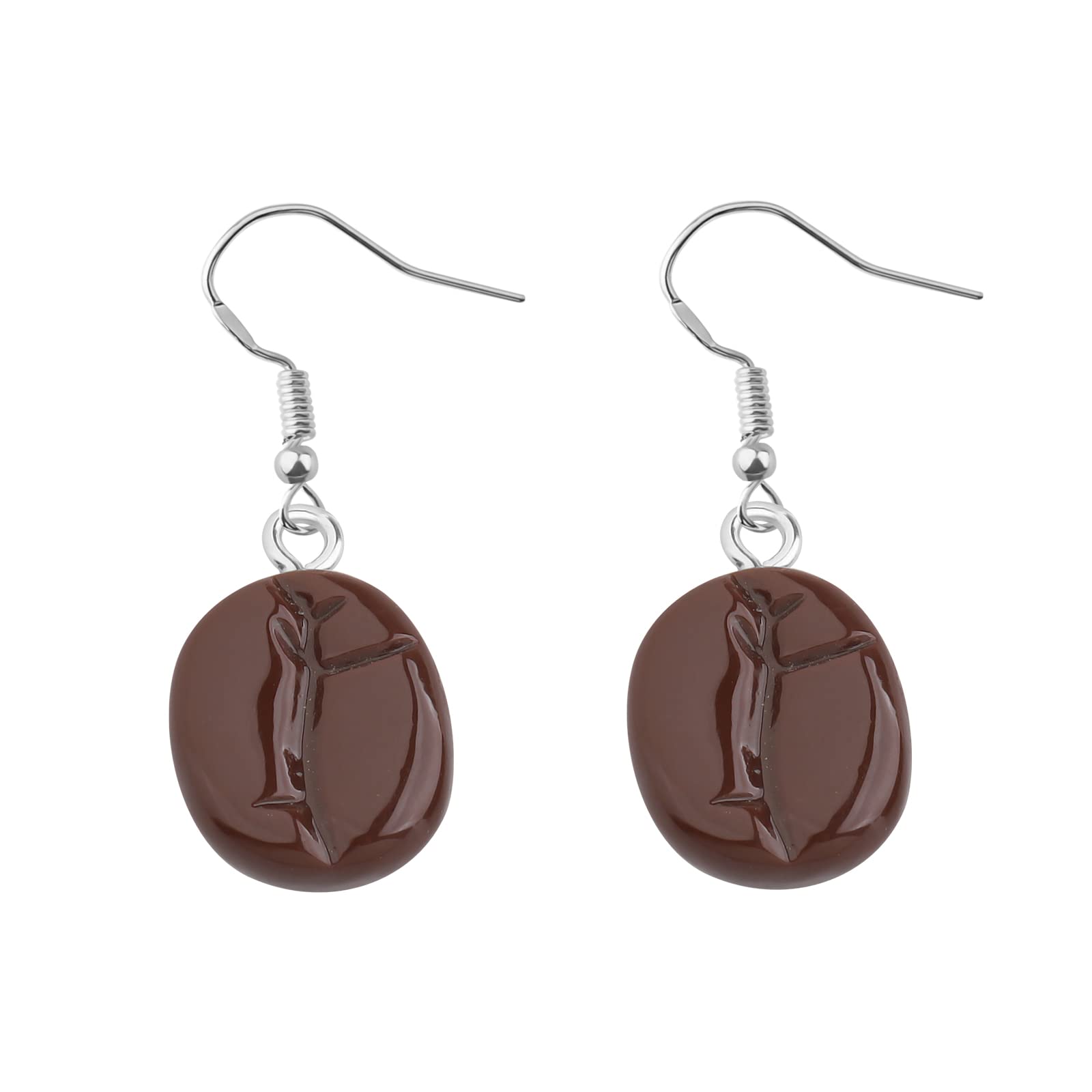 Coffee Bean Drop Earrings for Women - Dainty Dangle Earrings, Coffee Lover Jewelry Gift - Perfect for Baristas, Coffee Shops & Everyday Wear