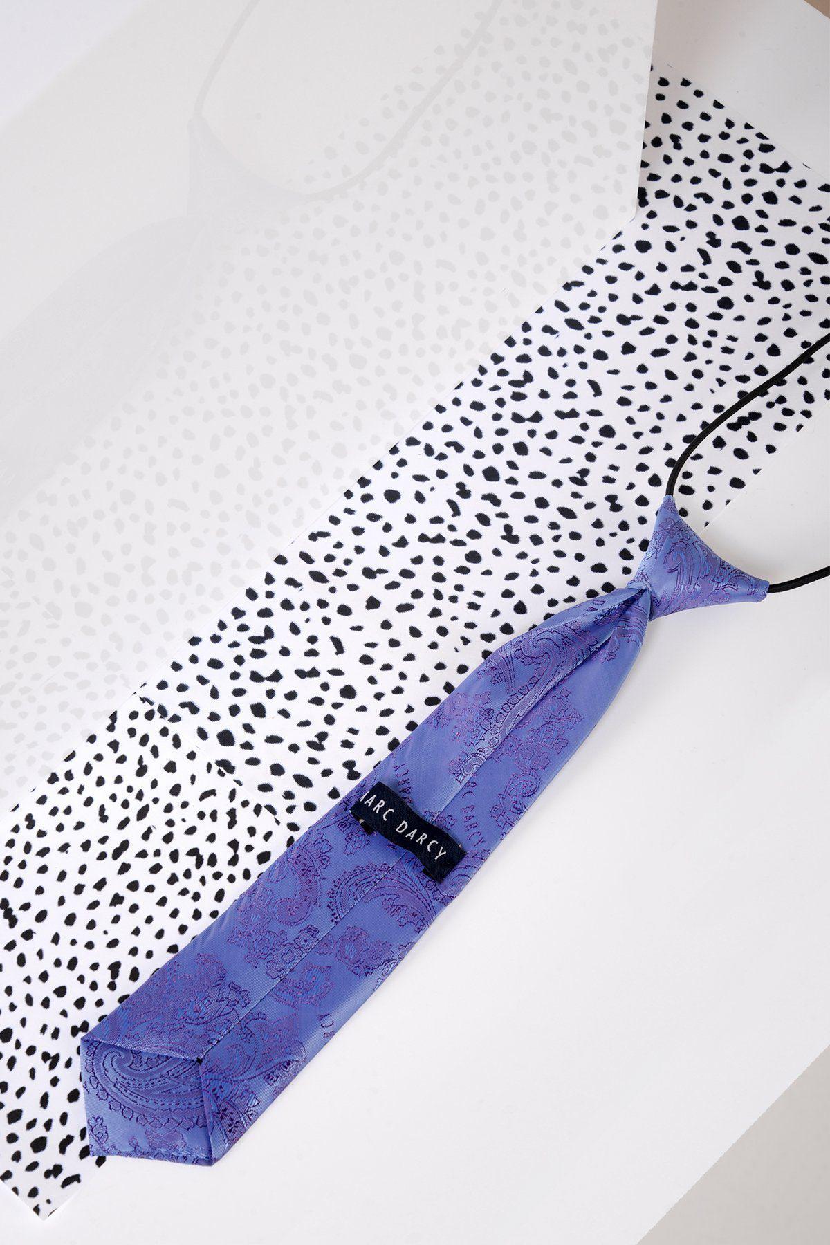Lilac Paisley Print Tie for Kids - Stylish Bow Tie for Boys & Girls - Perfect for Weddings, Parties & Formal Events