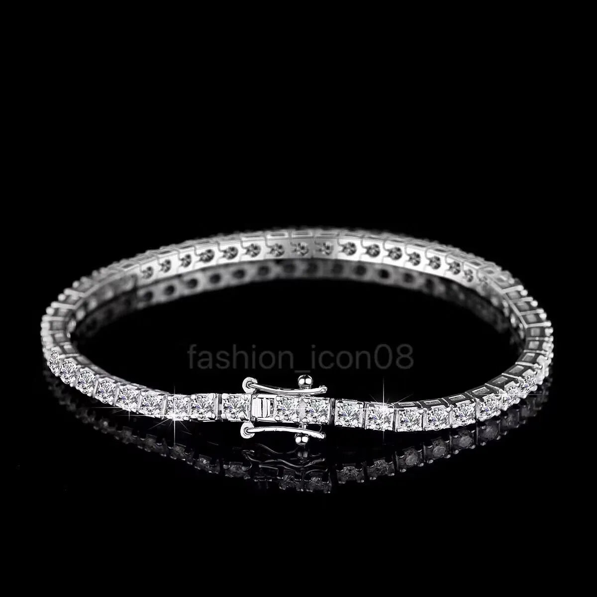 8.5mm Iced Out Diamond Moissanite Tennis Bracelet for Women - Luxury Cubic Zirconia Jewelry Gift for Anniversary, Birthday & Special Occasions