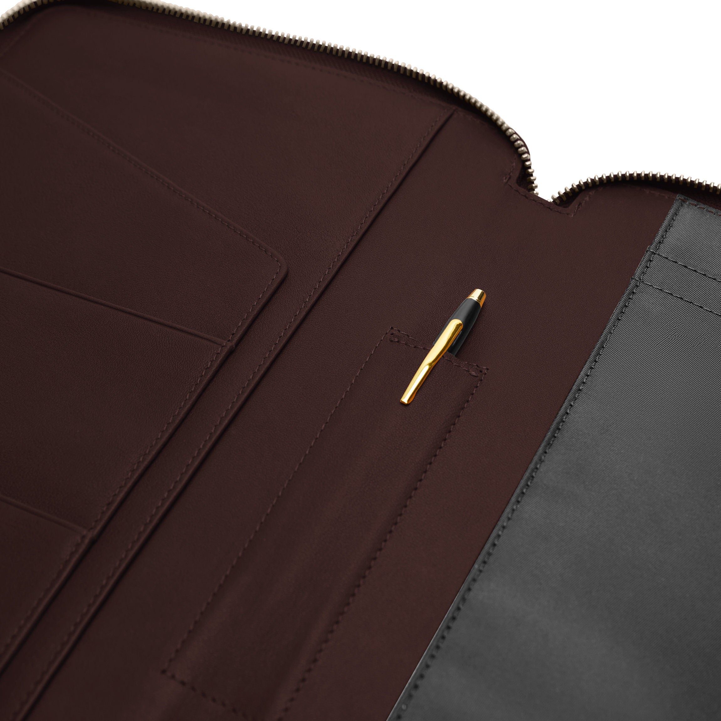 Premium B5 Composition Notebook with Zipper Closure - Brown Leather Cover for School, Office & Travel Journaling