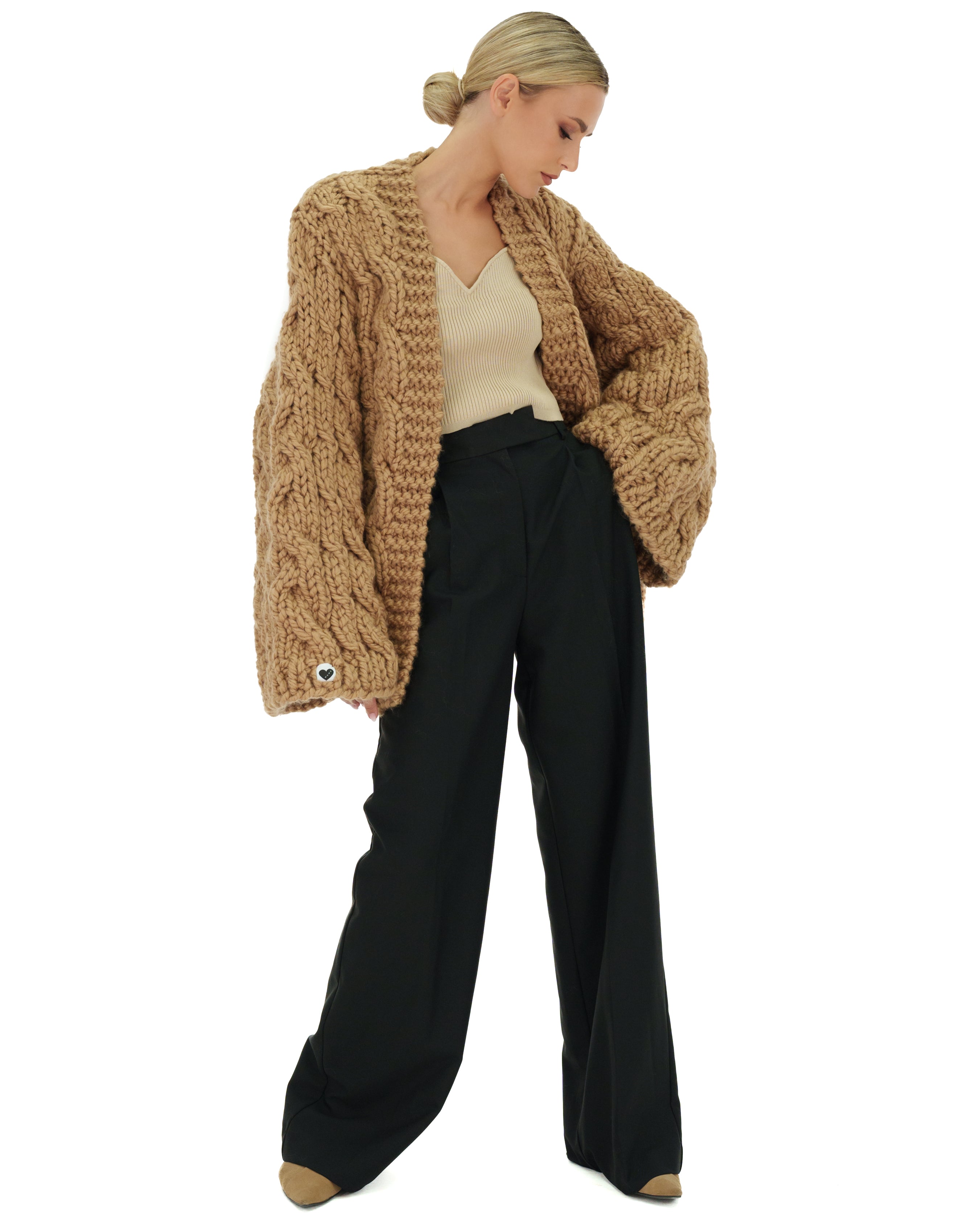 Cozy Cable Knit Cardigan Sweater for Women - Soft Chunky Knit Open Front Long Sleeve Wrap - Perfect for Fall, Winter & Layering Outfits