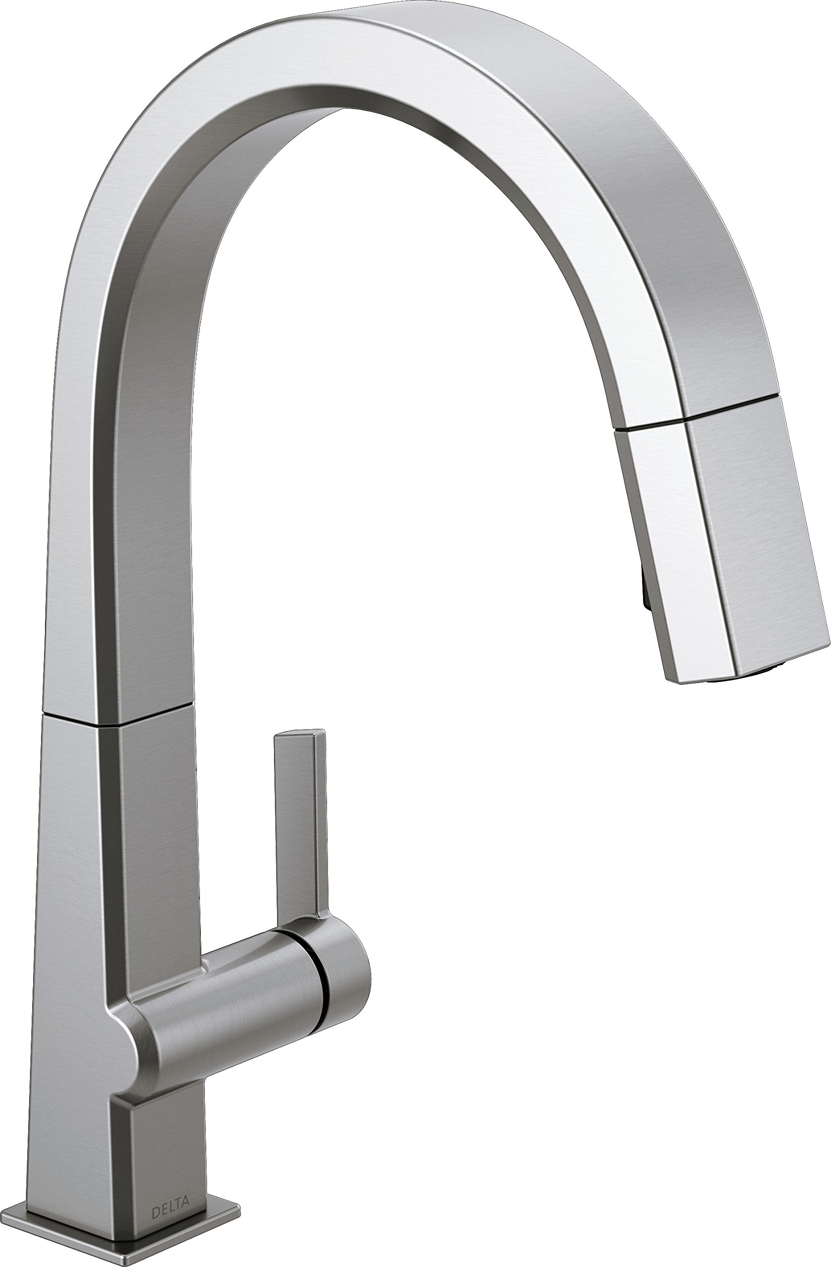 Delta 9193-AR-DST Brushed Nickel Kitchen Faucet with Magnetic Pull Down Sprayer - Arctic Stainless Finish | Ideal for Modern Kitchens, Easy Cleaning & High-Traffic Sink Areas