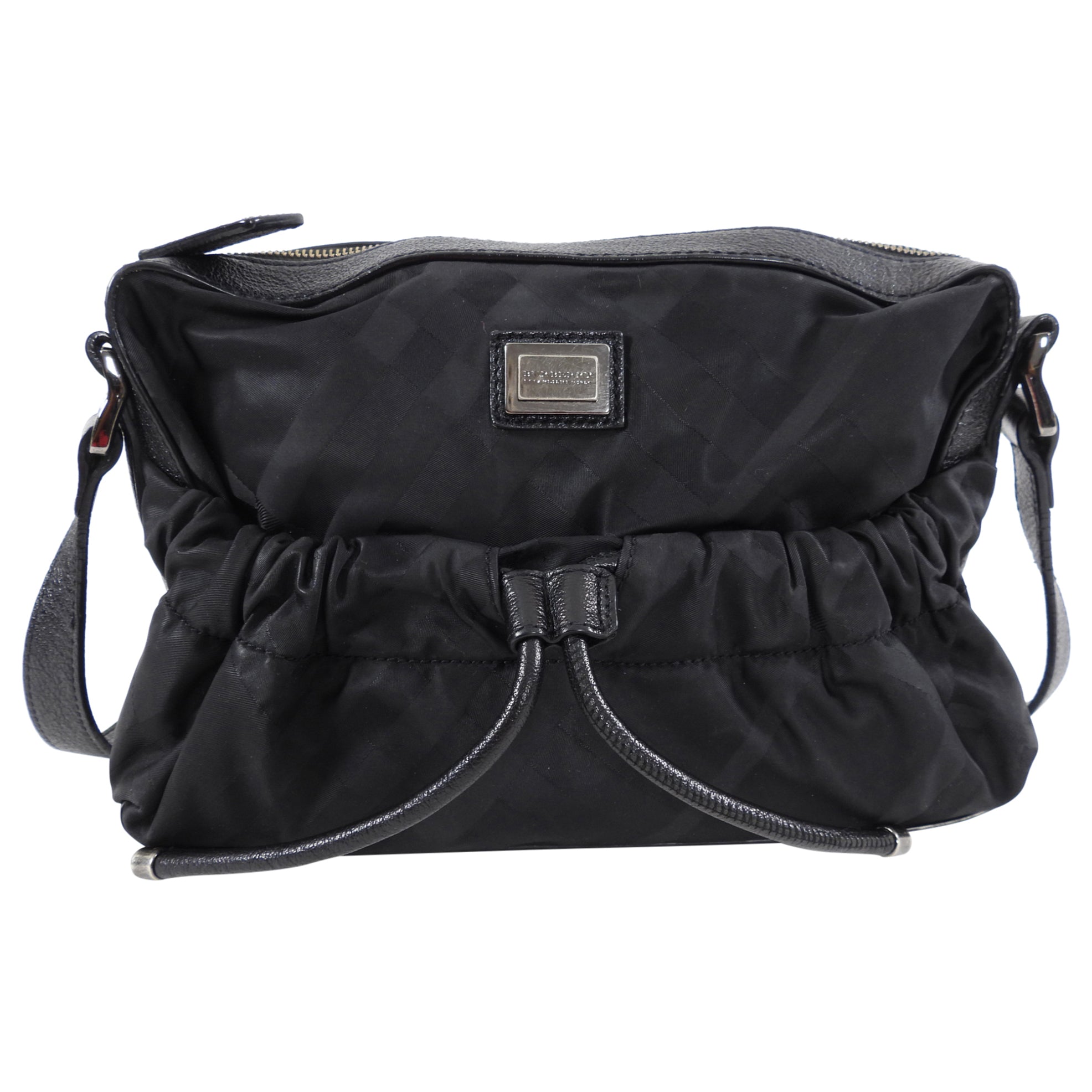 Burberry Black Nylon and Leather Crossbody Bag for Women | Luxury Designer Handbag | Perfect for Work, Travel & Everyday Use