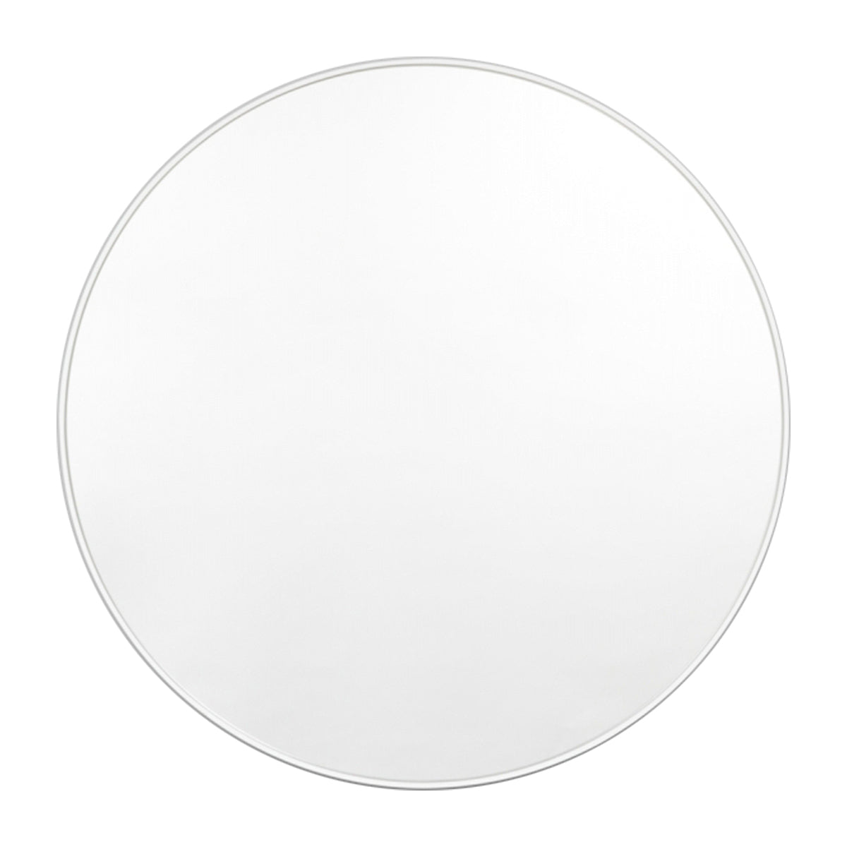 Bjorn Round Mirror - Bright White Wall Mirror for Living Room, Bedroom, Bathroom & Entryway Decor - Modern & Stylish Home Decor Accessory