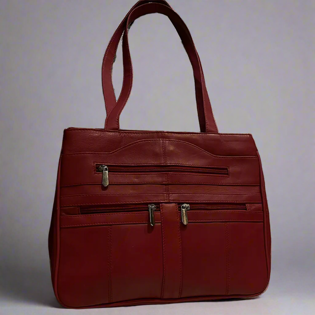 Premium BOL Leather Shoulder Bag for Women & Men - Multi-Pocket Crossbody Purse with Adjustable Strap - Perfect for Travel, Work & Everyday Use