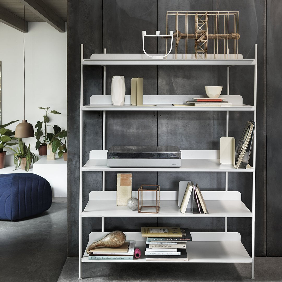 Muuto Compile Bookend by Cecilie Manz - Modern Scandinavian Book Holder for Home & Office Organization - Perfect for Bookshelves, Desks, and Living Room Decor