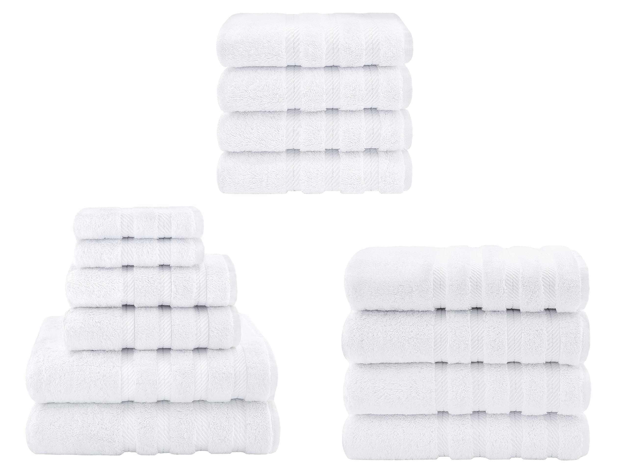 Premium 6-Piece Soft Linen Towel Set with 4 Bath & 4 Hand Towels - Luxury Spa & Bathroom Essentials for Home, Hotel, and Gift Giving
