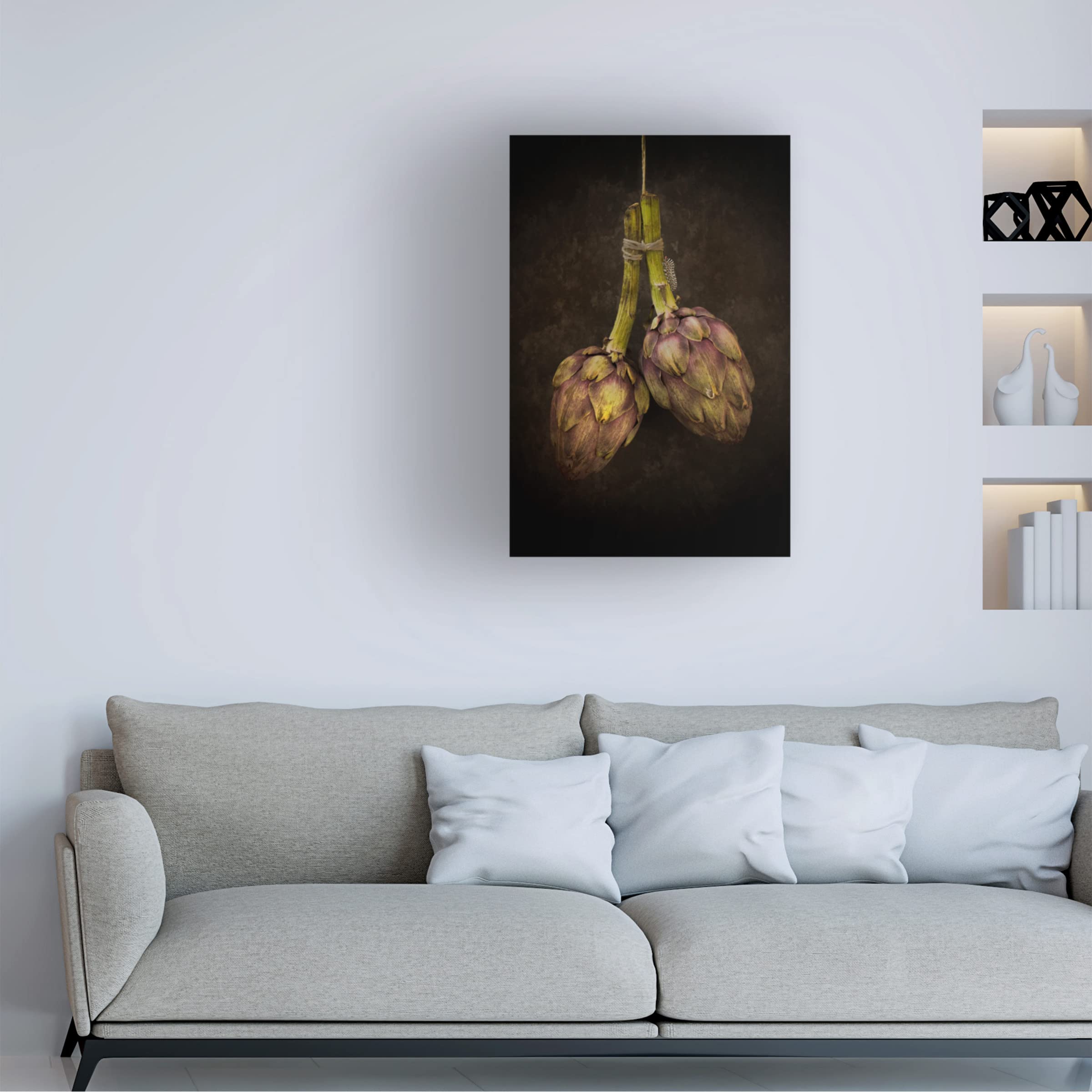 Trademark Fine Art 'Artichoke' Canvas Wall Art Print by Alida Van Zaane - Modern Home Decor for Living Room, Bedroom & Office