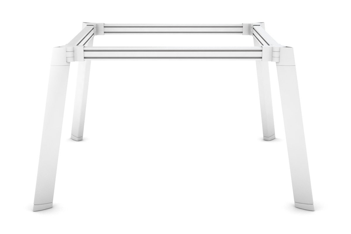 White Round Switch Table Frame - Adjustable Height for Living Room, Bedroom, or Office Use