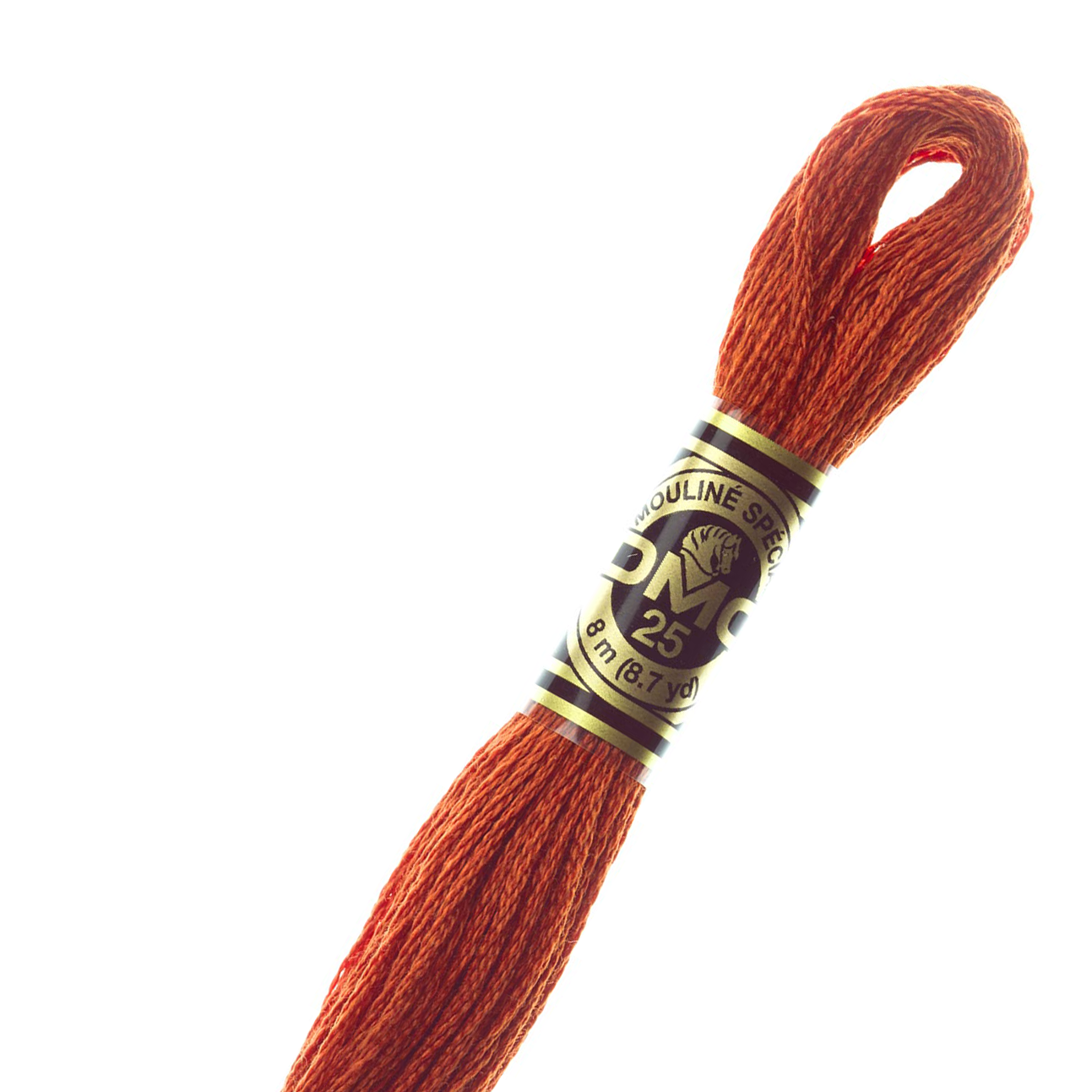 DMC 919 100% Cotton Embroidery Floss - 8.7 Yards (8m) Skein - 6 Strand for Cross Stitch, Needlepoint & Hand Embroidery - Perfect for DIY Crafts, Scrapbooking & Home Decor Projects
