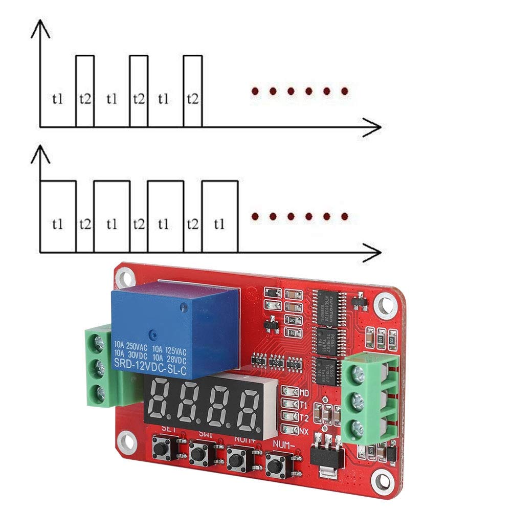 FRM01 Multifunction Infinite Loop Timing Relay - Self-Locking Cycle Timer Module for Automation & Delay Control | Perfect for Industrial Equipment, Home Automation, and DIY Electronics Projects