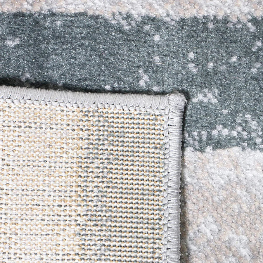 Stylish Rockwood Contemporary Geometric Patchwork Area Rug - Non-Slip Indoor Runner for Living Room, Bedroom & Office Decor