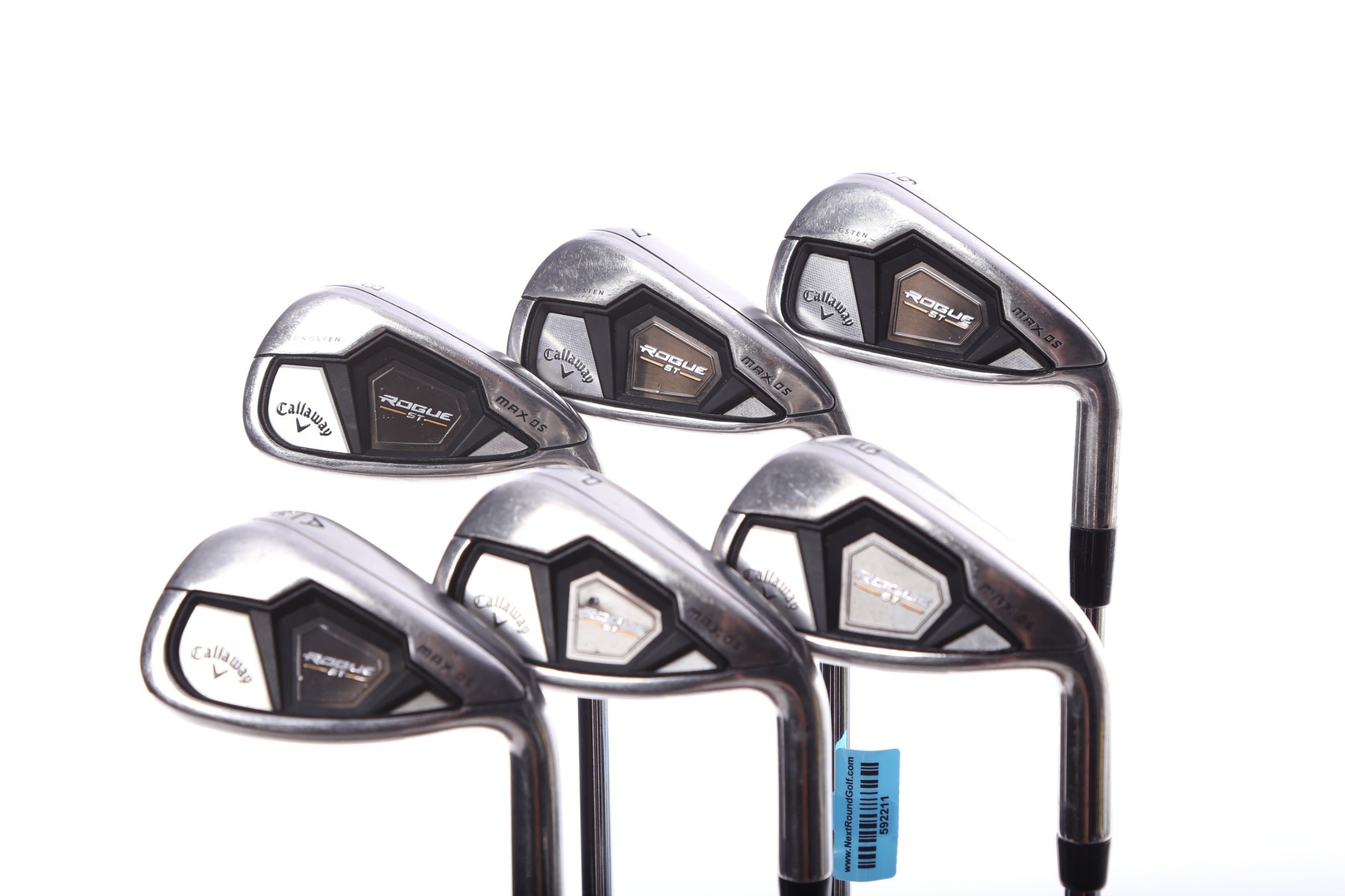 Premium Used Callaway Rogue ST MAX OS Iron Set - Right Handed 6-PW, AW Regular Flex Golf Clubs for Men | High Performance Forgiveness Irons | Perfect for Mid-Handicap Players on Fairways & Roughs