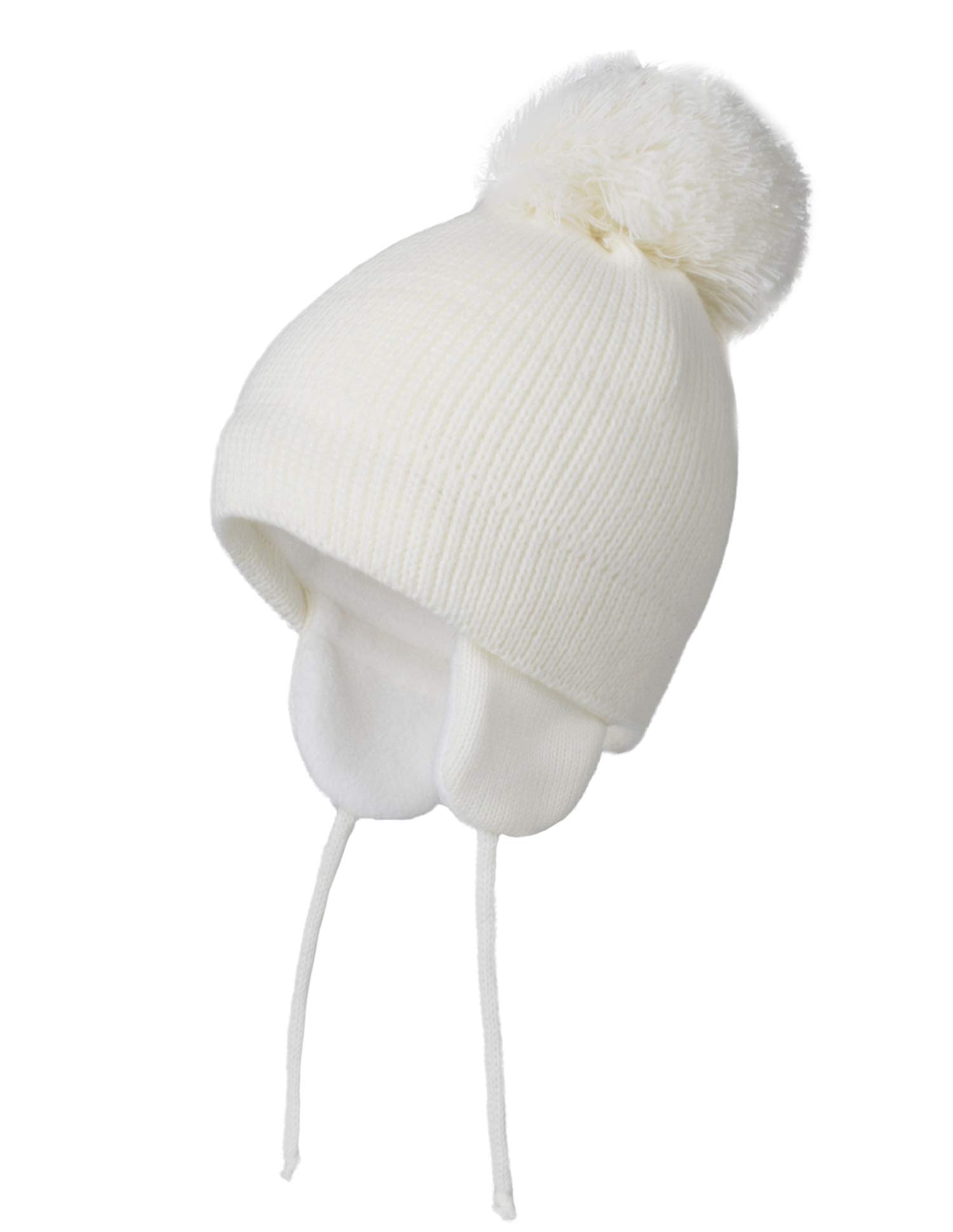 LLmoway Fleece Lined Winter Hat for Baby & Toddler - Warm Knit Earflap Beanie for Boys & Girls - Perfect for Snow Play, Outdoor Activities & Cold Weather Protection