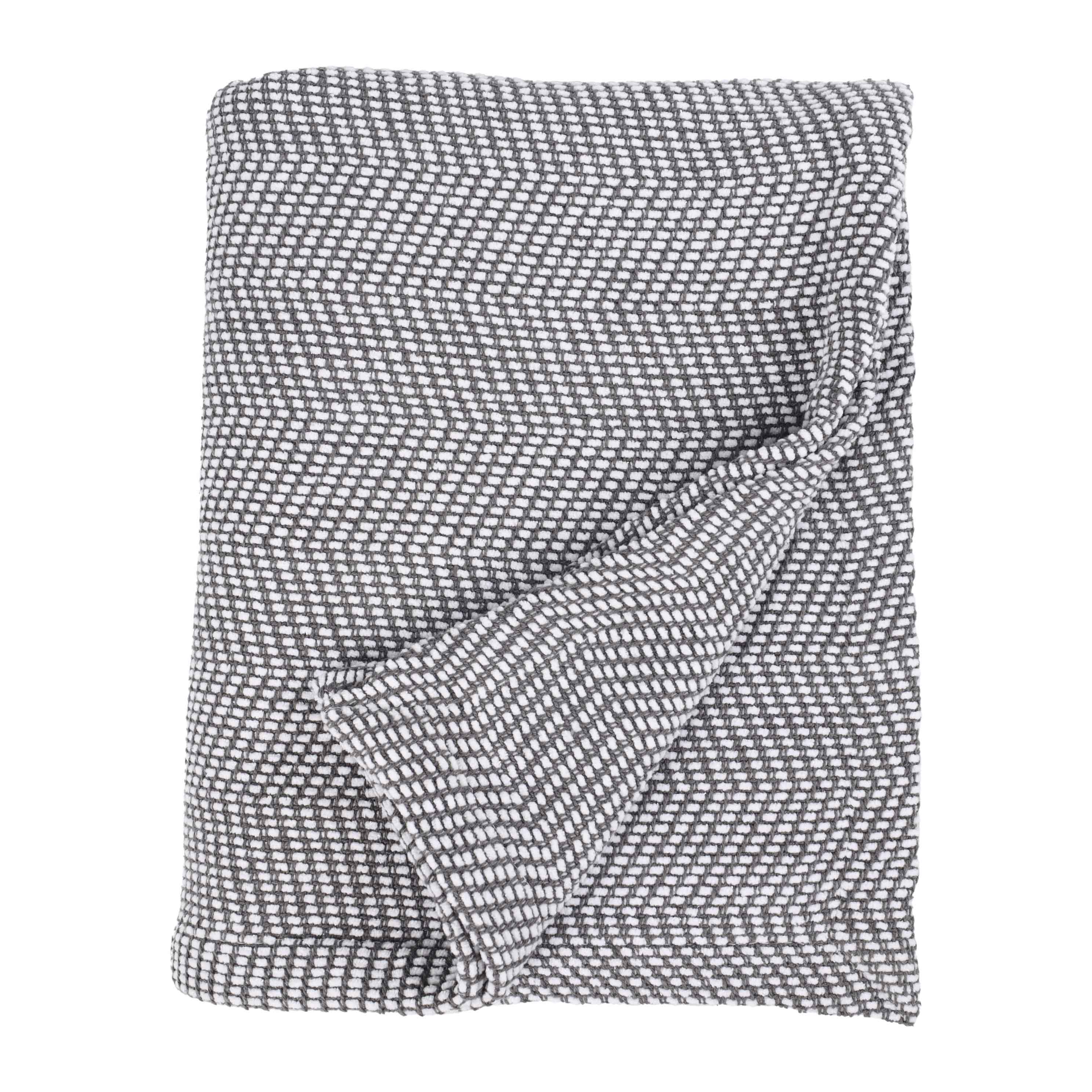 Premium Maya Chenille Herringbone Cotton Blanket - Medium Weight Soft Throw for Bed, Sofa & Couch - Cozy Home Decor for All Seasons