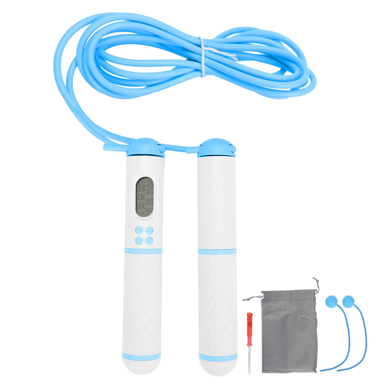 NEWJRON Electronic Counting Jump Rope - Digital LCD Display, Durable Wear-Resistant Skipping Rope for Fitness, Workout & Exercise - Perfect for Home Gym, Weight Loss & Cardio Training