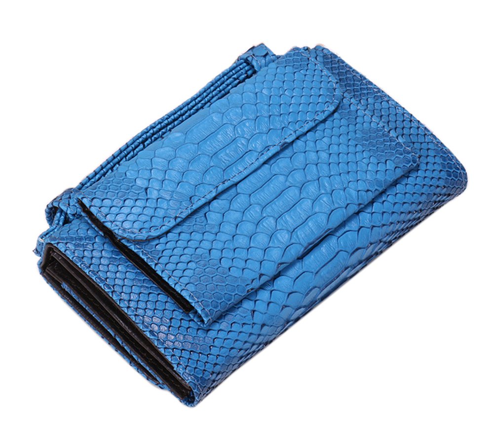 Genuine Leather Women's Crossbody Purse - Stylish Snakeskin Tote Handbag with Detachable Chain, Wallet & Clutch for Everyday Use, Work, Travel & Special Occasions