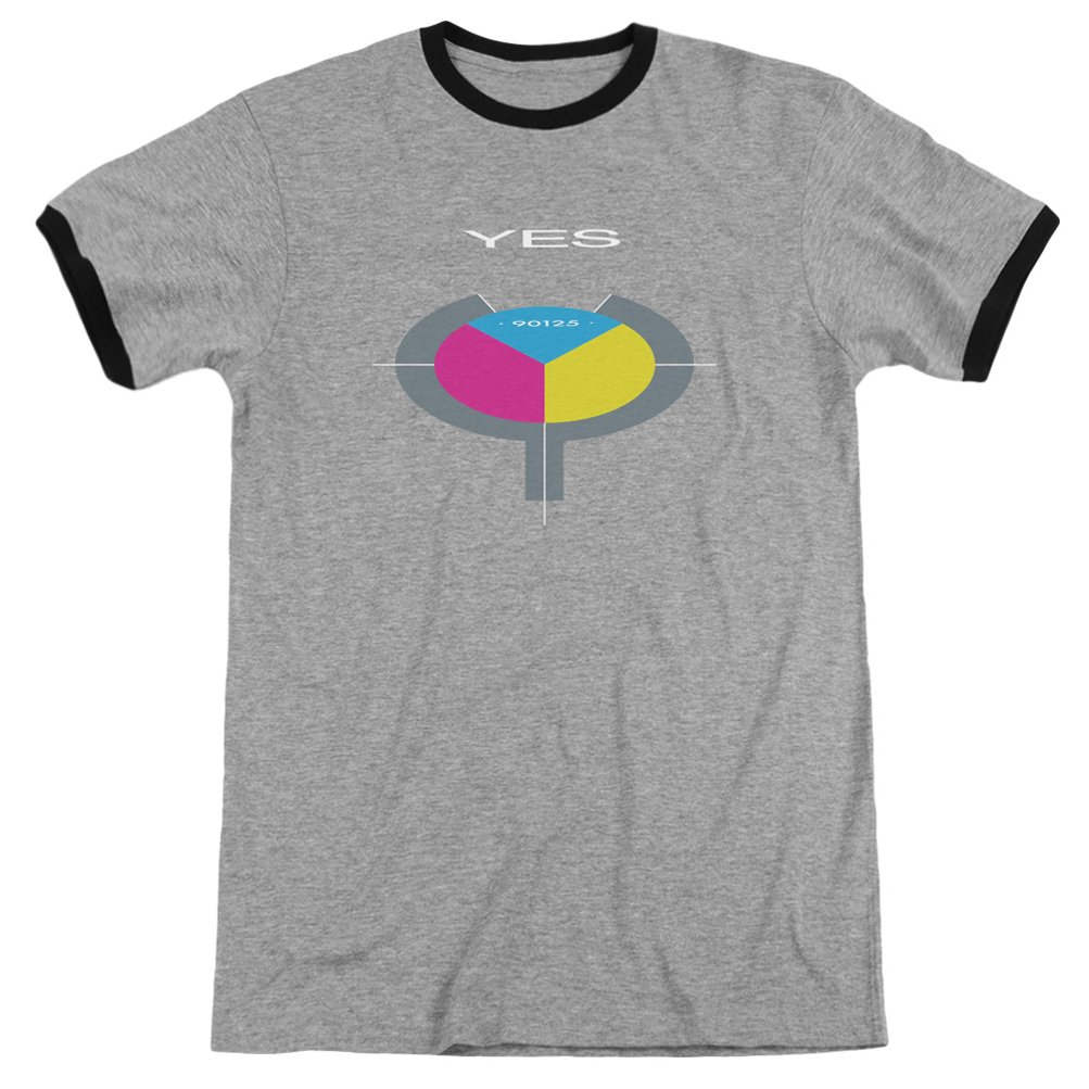 A&E Designs Yes 90125 Album Ringer T-Shirt - Vintage Rock Band Tee for Music Fans & Concert Goers