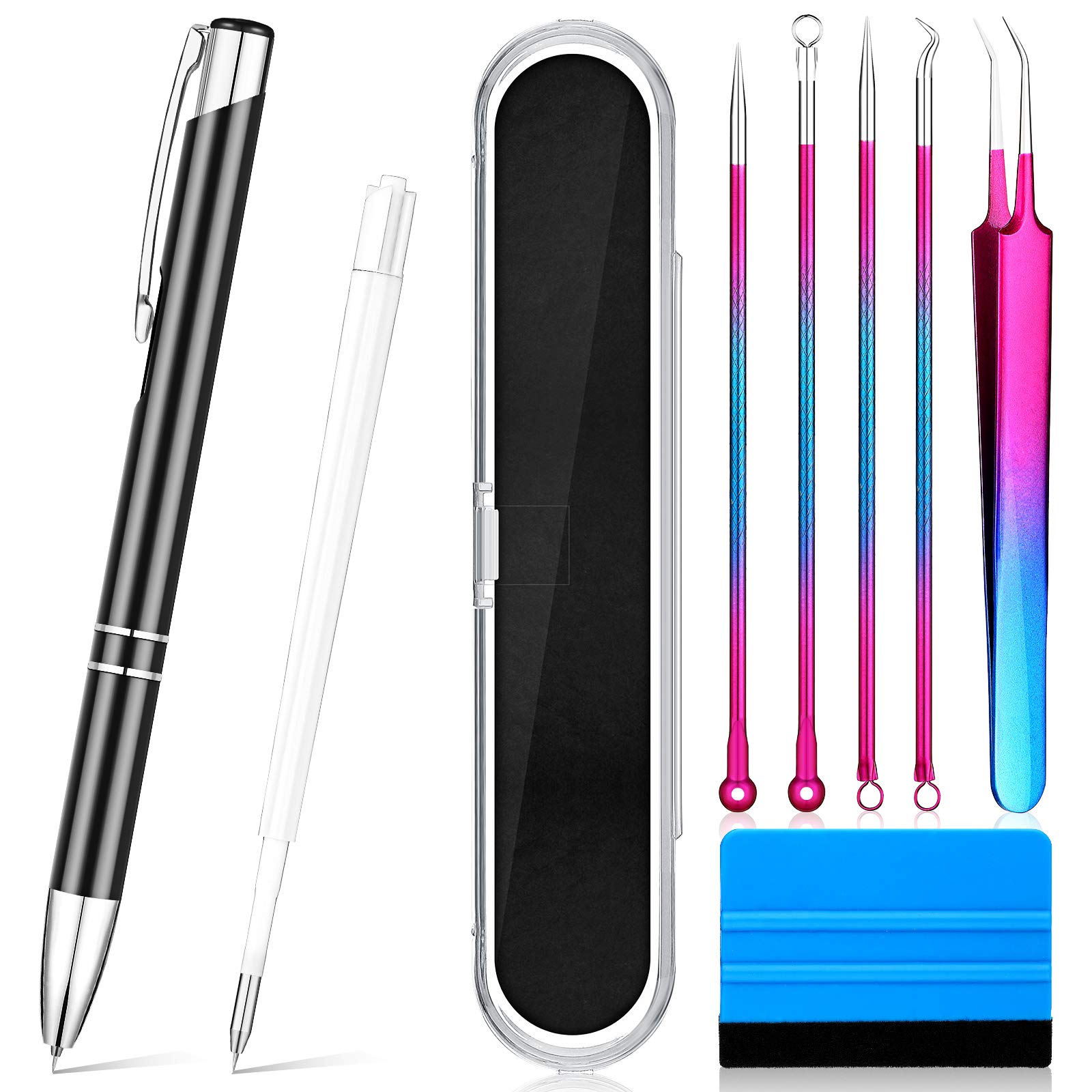 Premium 8-Piece Vinyl Weeding Tool Kit - Air Release Pen, Squeegee, Tweezers for Craft Vinyl Lettering & Cutting | Perfect for DIY Projects, Sign Making & Vinyl Decal Application