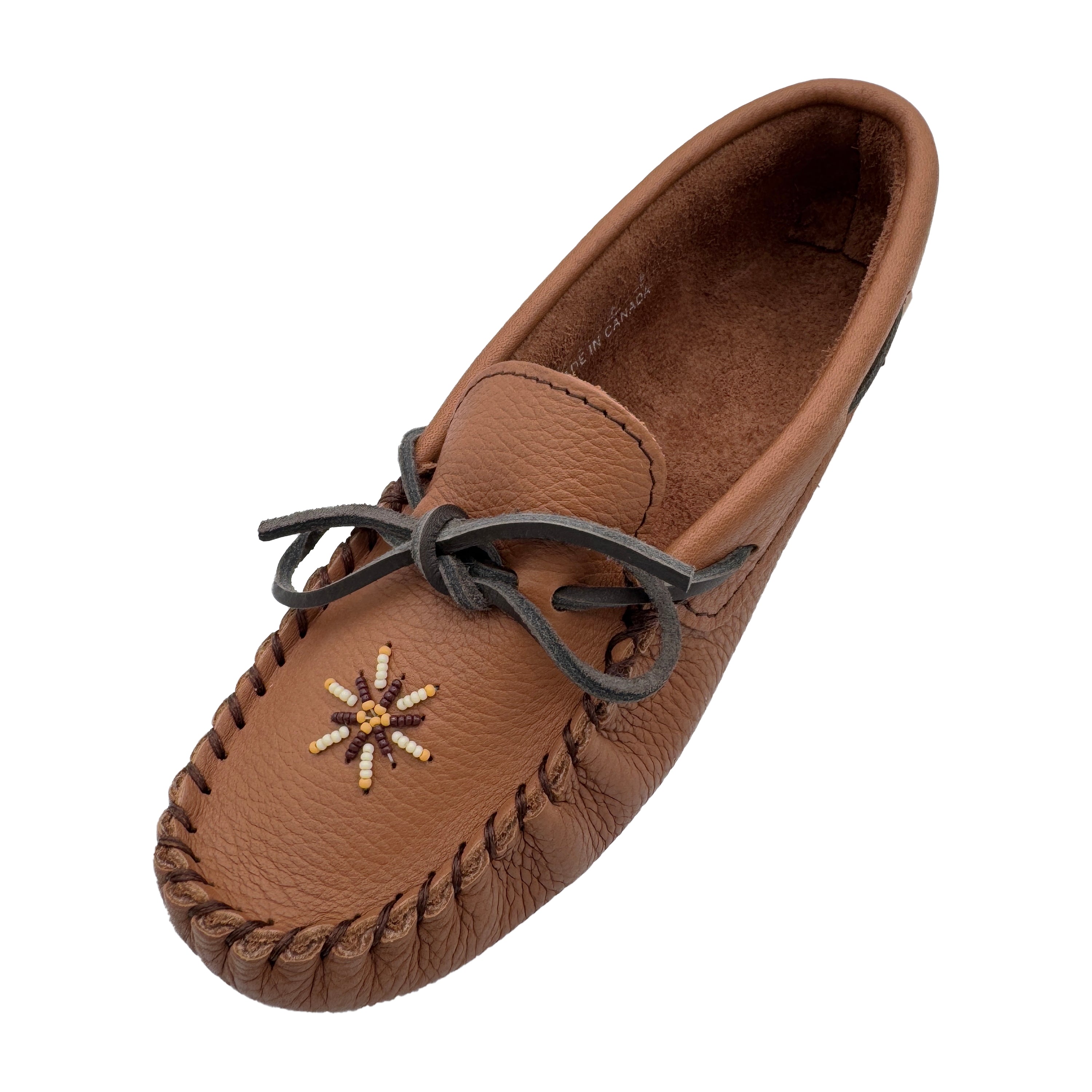 Women's Soft Sole Beaded Moccasins for Earthing - Comfortable Indoor/Outdoor Slippers for Grounding, Yoga & Relaxation at Home