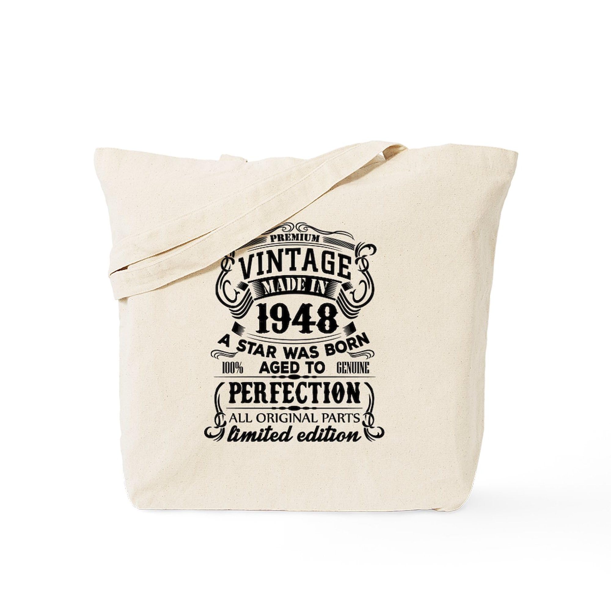Vintage 1948 Canvas Tote Bag - Natural Reusable Shopping Bag for Groceries, Beach & Daily Use | Eco-Friendly Cotton Tote with Retro Design | CafePress