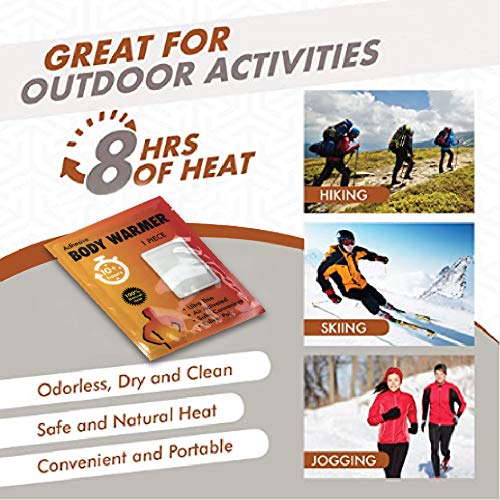 100 Pack Bulk Hand Warmers - 8-10 Hours Natural Heat for Outdoor Activities