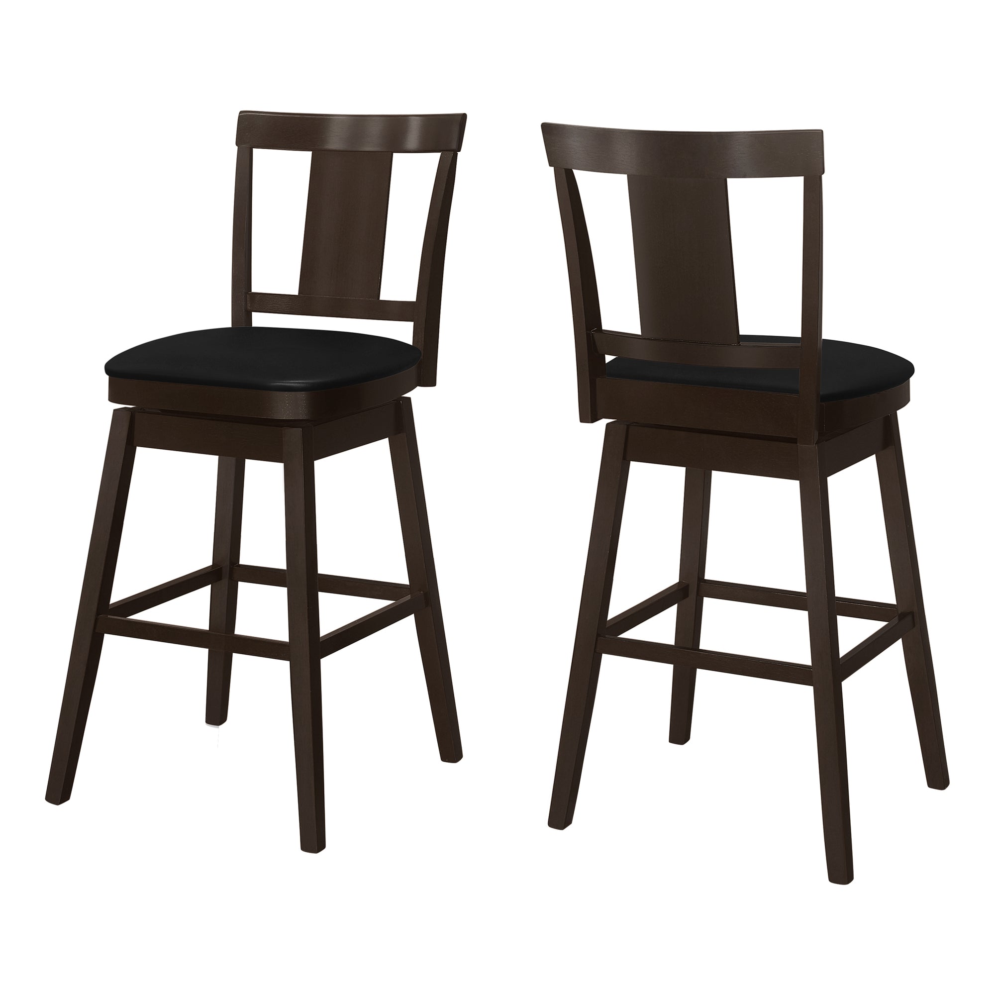2-Pack Espresso Swivel Bar Stools 44