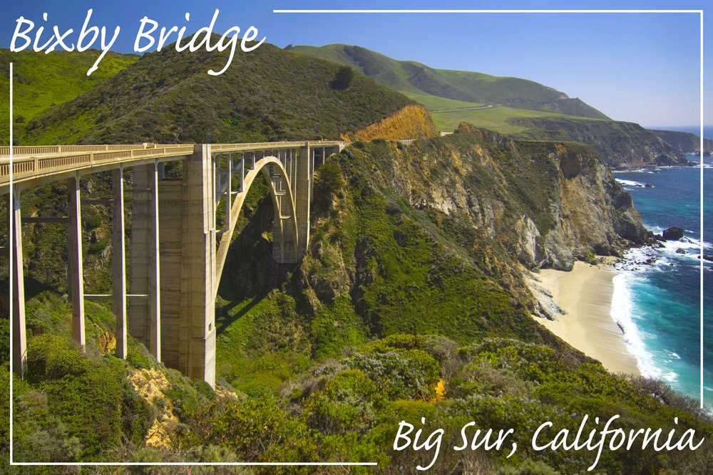 Big Sur California Bixby Bridge Wall Art Poster - 12x18 Inch Landscape Photography Print for Home & Office Decor - Perfect for Living Room, Bedroom, or Office Wall Decor