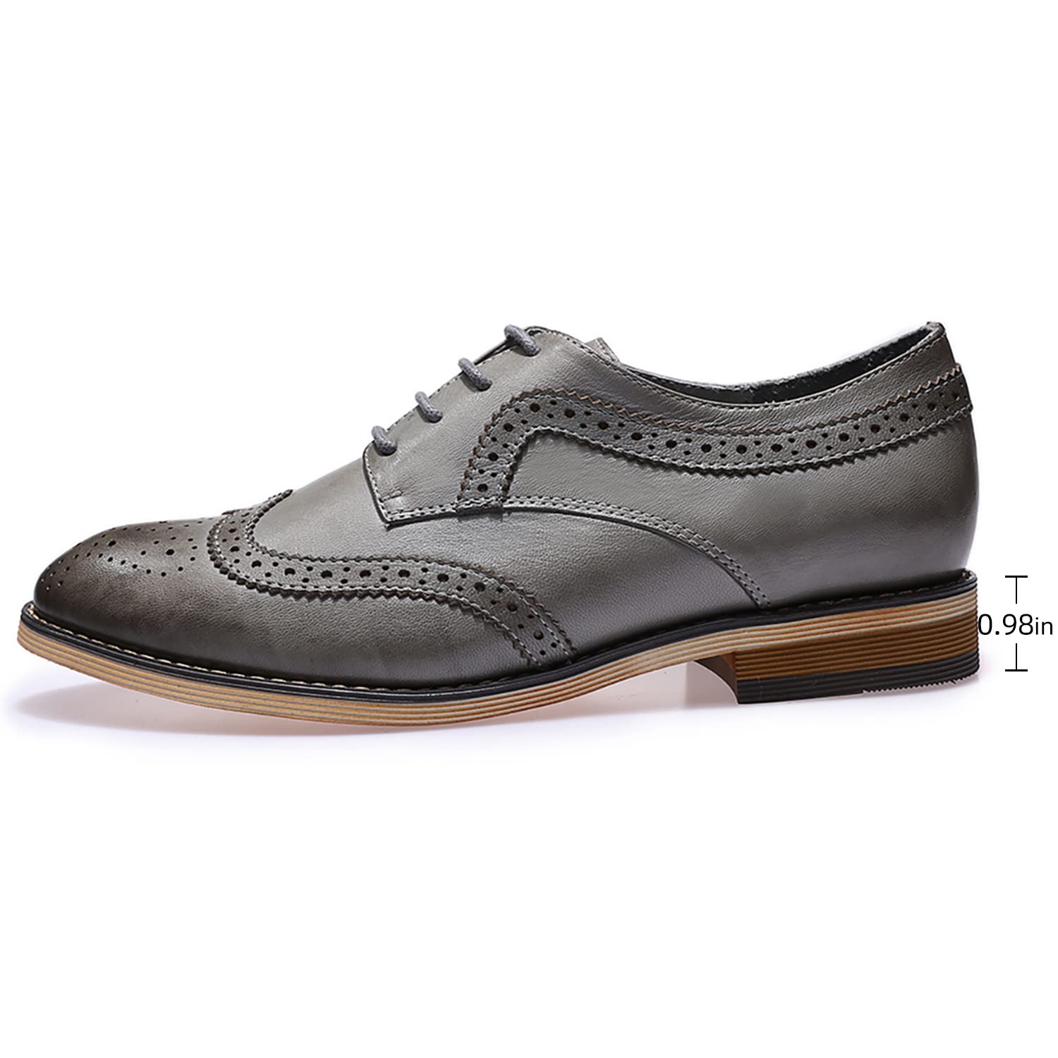 Handmade Women's Wing Tip Oxford Brogue Shoes – Genuine Leather Lace-Up Derby for Casual & Office Wear – Comfortable & Stylish Footwear for Everyday Use