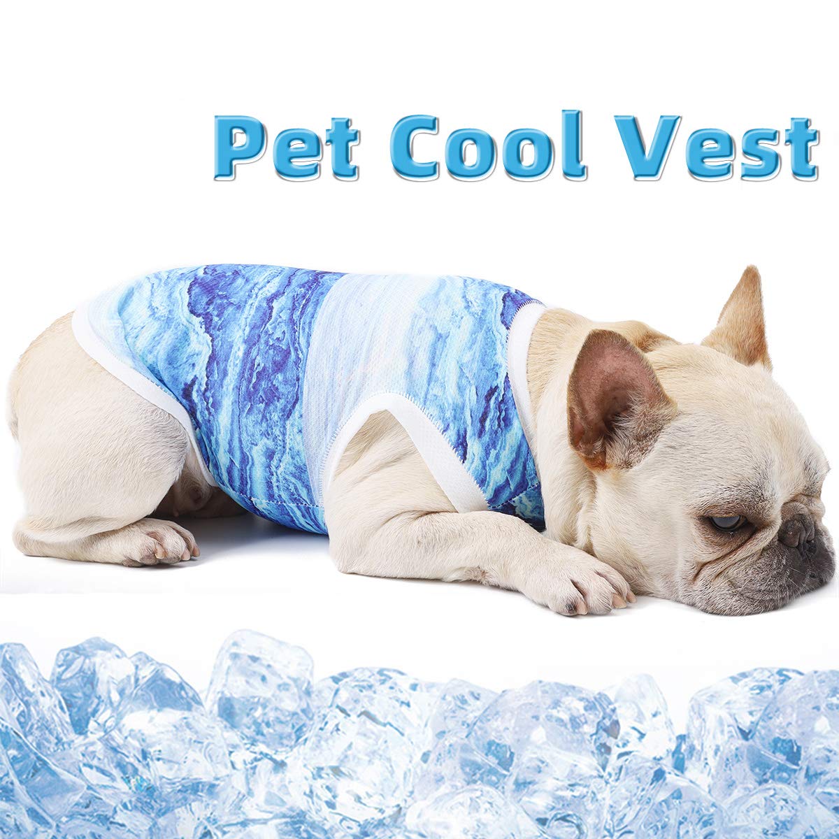 Dog Cooling Vest for Summer - Instant Cooling Pet Shirt & Harness for Small Dogs & Puppies (Medium) - Perfect for Outdoor Walks, Hiking & Hot Weather