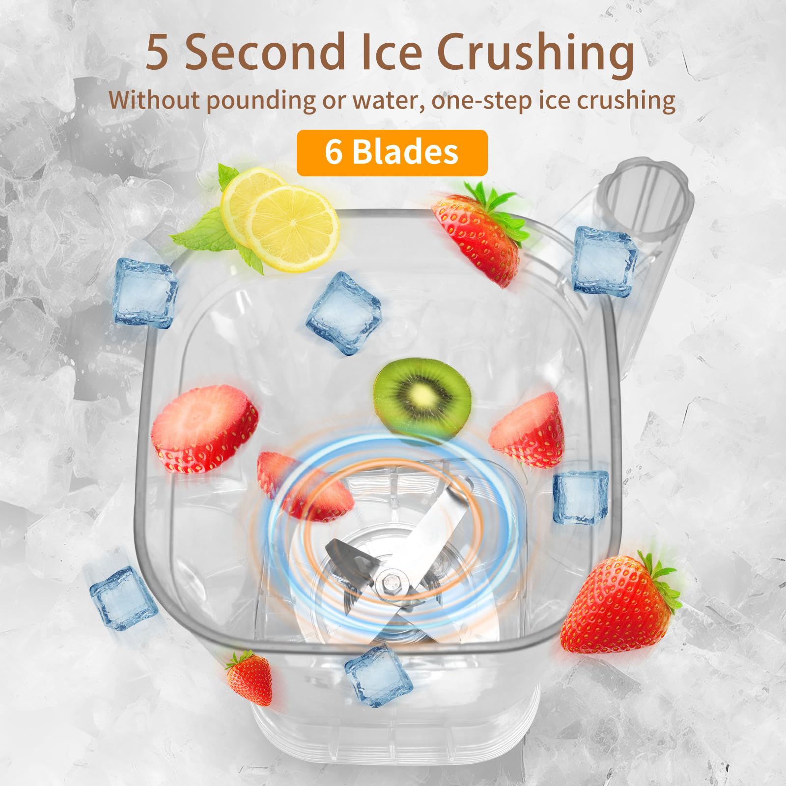 2200W Commercial Blender with Soundproof Shield - 70oz Heavy Duty Professional Blender - Self-Cleaning & Ultra Quiet - Perfect for Smoothie Bars, Restaurants & Home Kitchens