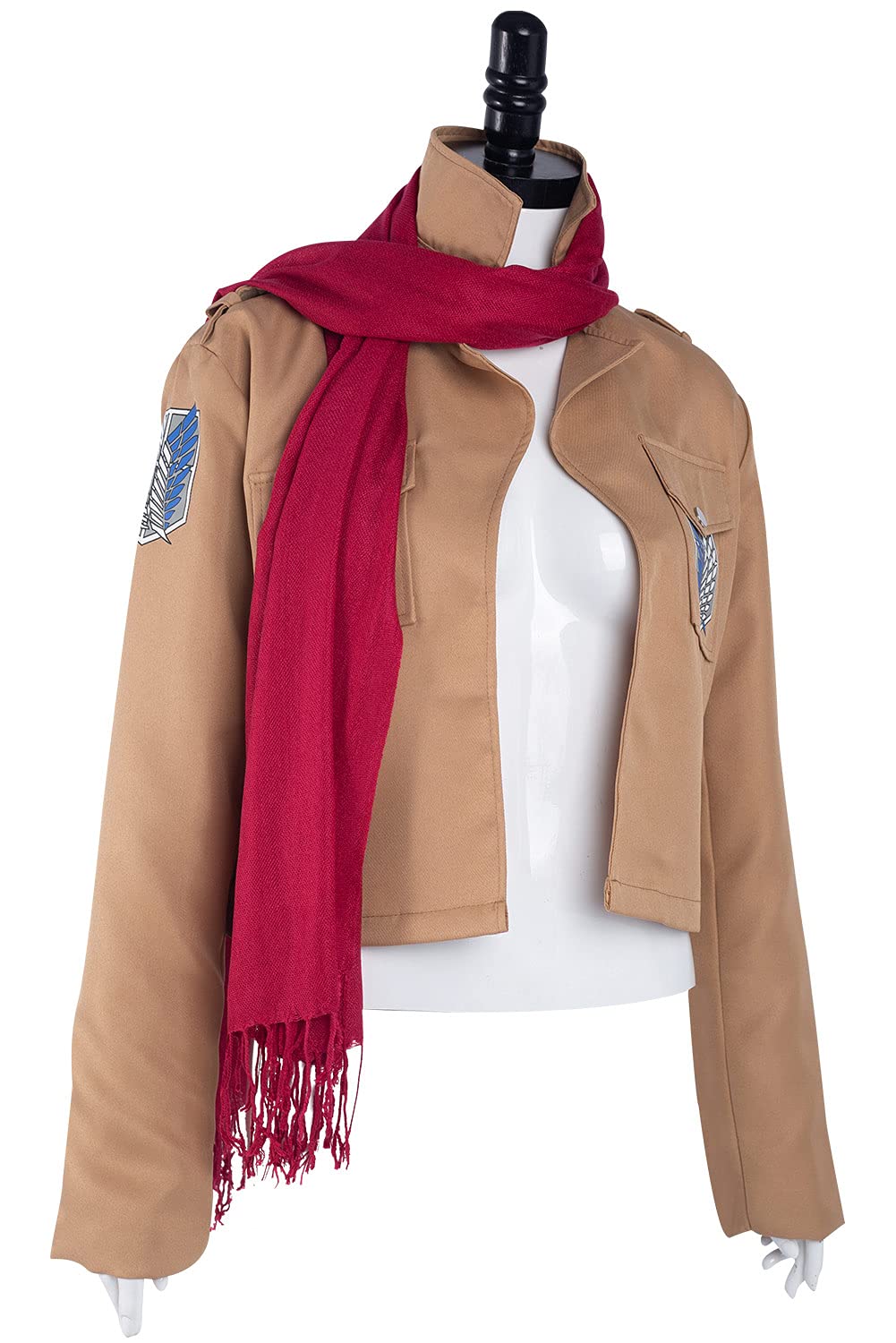 Women's Stylish Jacket Outfits & Girls Cosplay Costume Set with Scarf - Perfect for Halloween, Cosplay Events & Winter Fashion