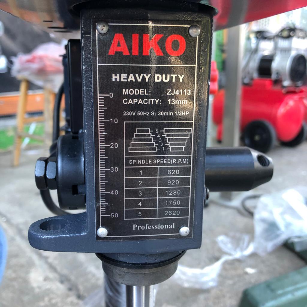 Aiko 13mm 1/4HP Heavy Duty Bench Drill Press - Model 4113 | Precision Drilling for Woodworking, Metalworking & DIY Projects