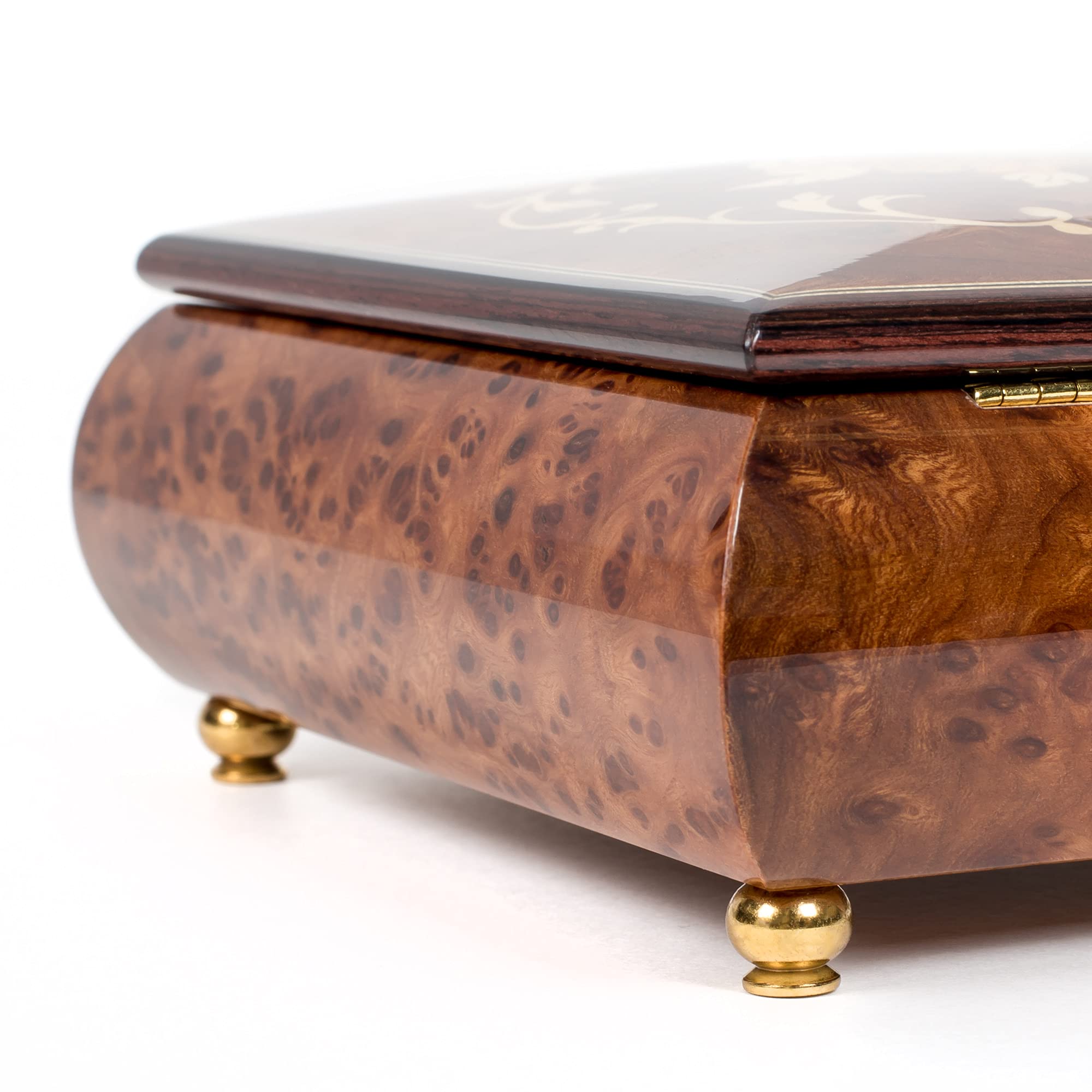 Italian Floral Music Jewelry Box - Custom Tune for Gifts & Decor