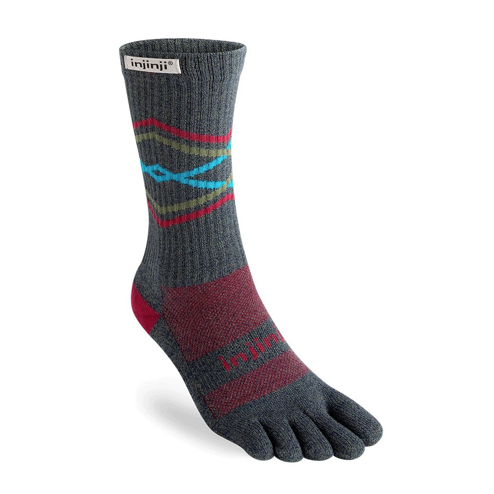 Unisex Injinji Trail Midweight Mini Crew Socks - Toe Socks for Hiking, Running & Outdoor Activities - Breathable & Comfortable for Men & Women