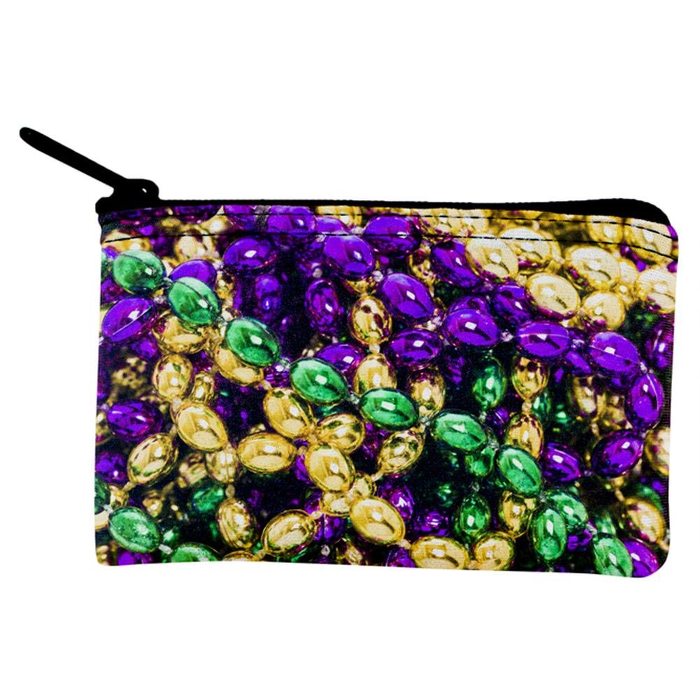 Mardi Gras Beads Coin Purse - Colorful Party Wallet for Carnival, Festivals & Events - Perfect for Mardi Gras, Parades, and Themed Parties