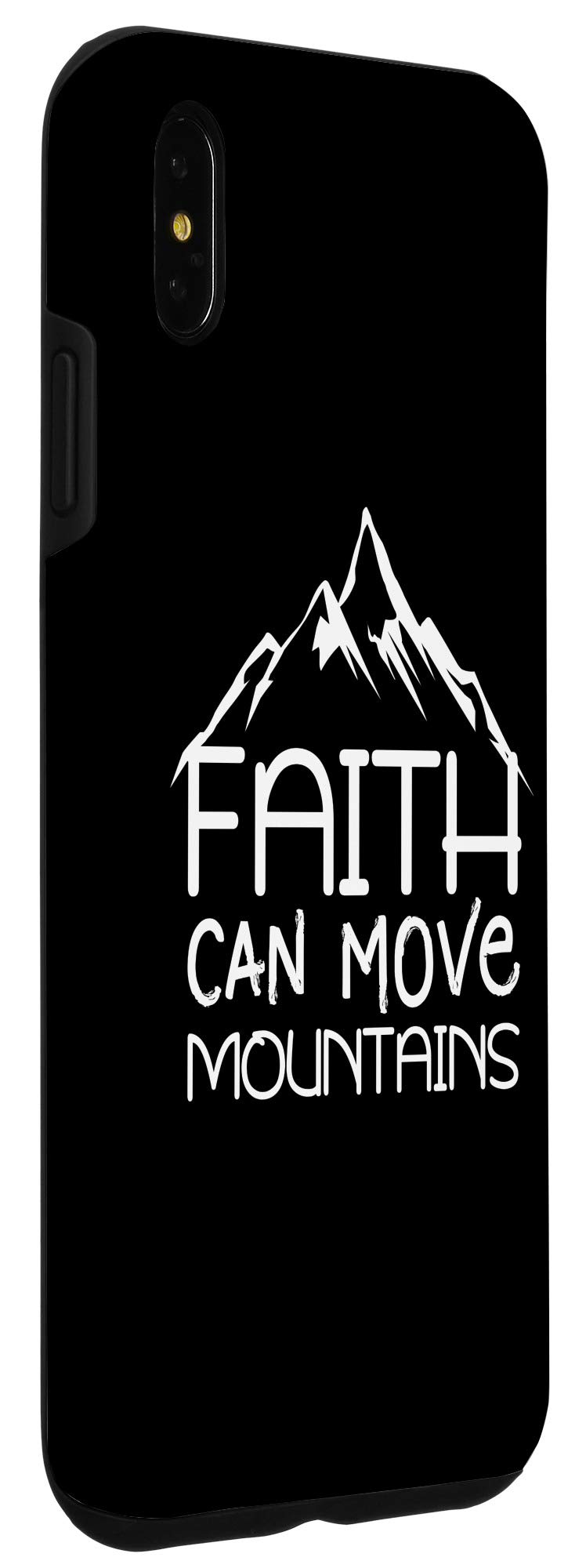 iPhone XS Max Faith Can Move Mountains Phone Case with Bible Quote - Religious Protective Cover for Christians - Perfect Gift for Church, Bible Study & Daily Inspiration