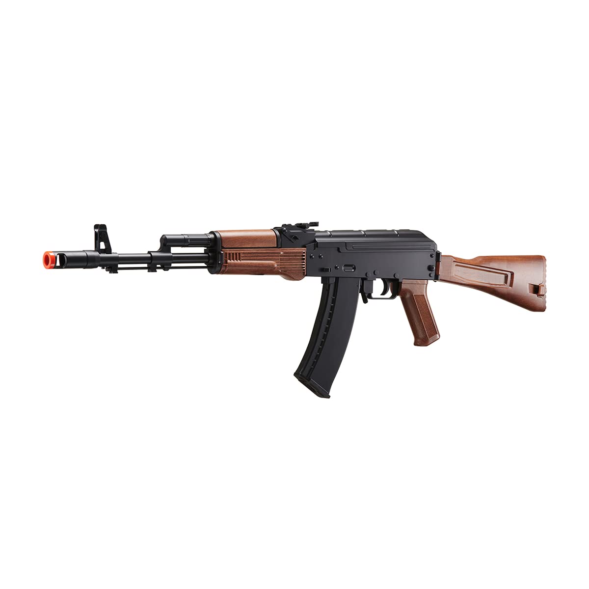 Classic AK Airsoft Foldable Stock Lightweight AK-74 AEG Rifle - Black & Wood Finish | Perfect for Tactical Training, Airsoft Battles & Military Simulation Games