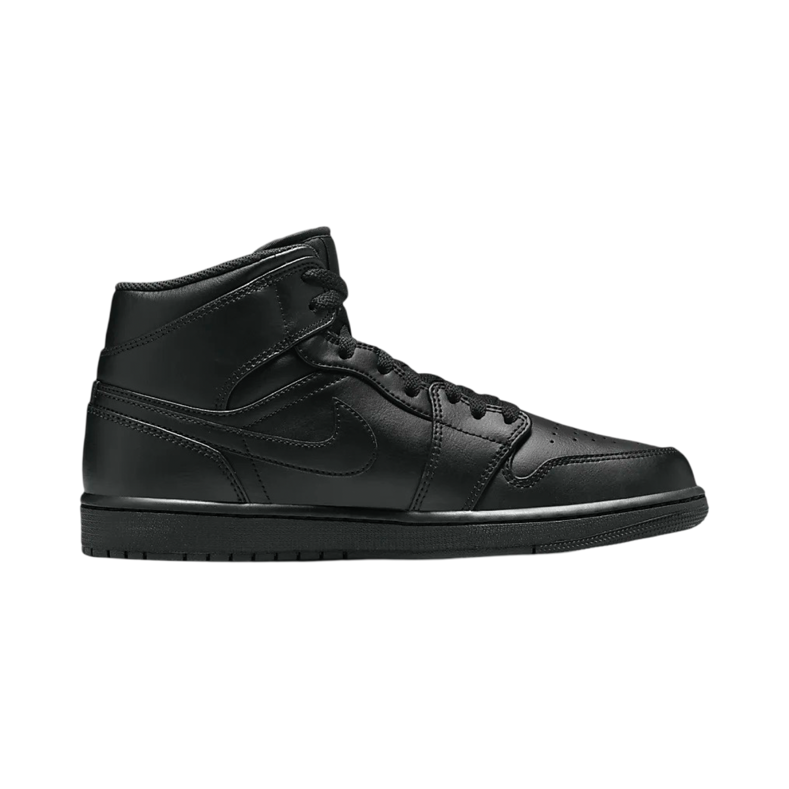 Air Jordan 1 Mid Black Men's Basketball Shoes - Stylish Sneakers for Casual Wear, Street Fashion & Gym Workouts