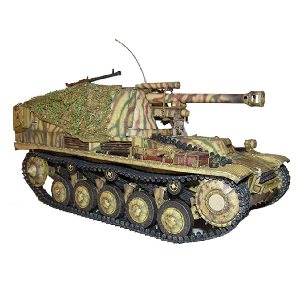 1/25 Scale German Hornets Self-Propelled Howitzer Military Paper Puzzle Model Toy Kit - 7.5