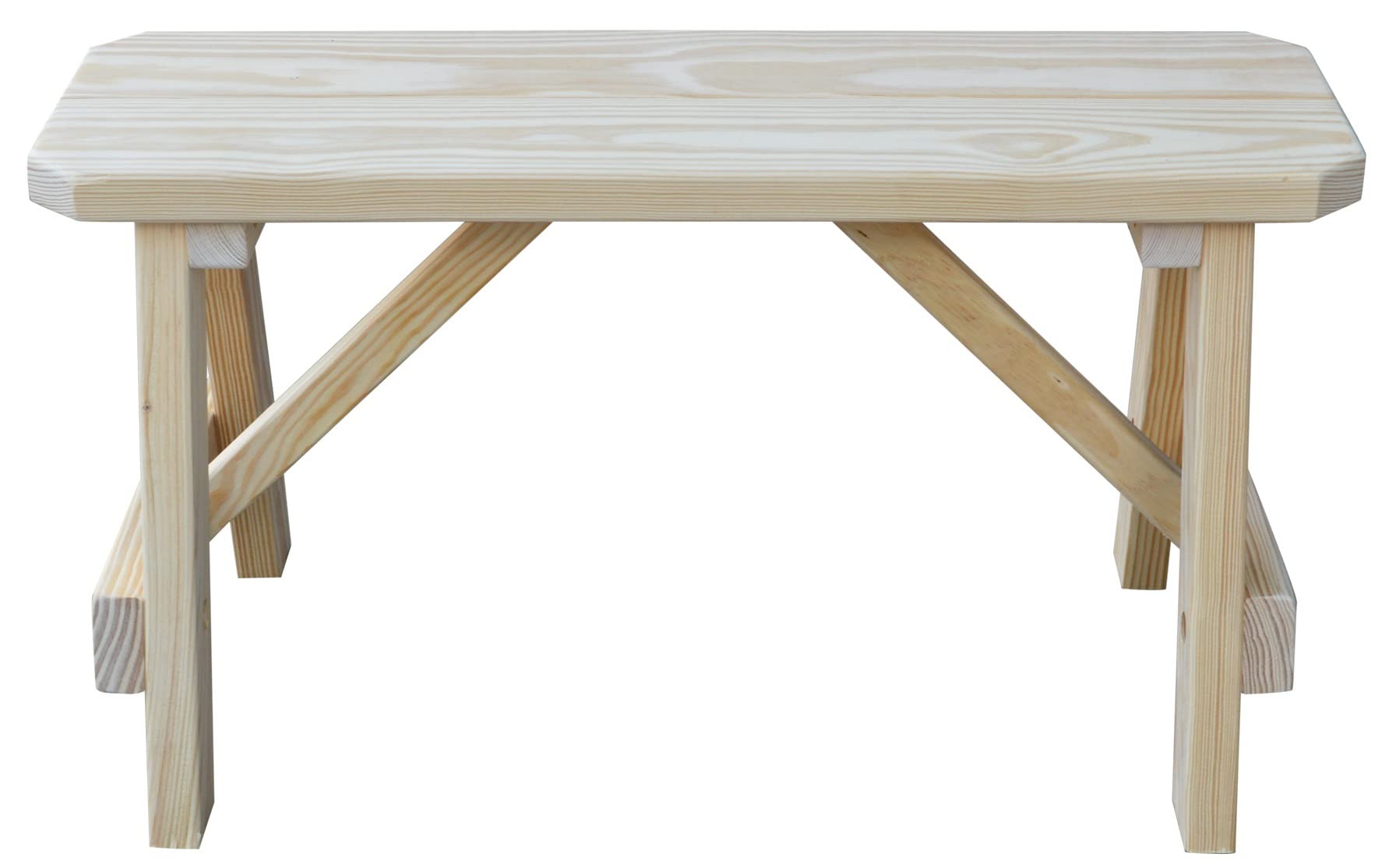 Unfinished Cedar 3-Foot Traditional Wooden Bench for Outdoor & Indoor Use - Patio, Garden, Entryway, or Living Room Furniture - Furniture Barn USA