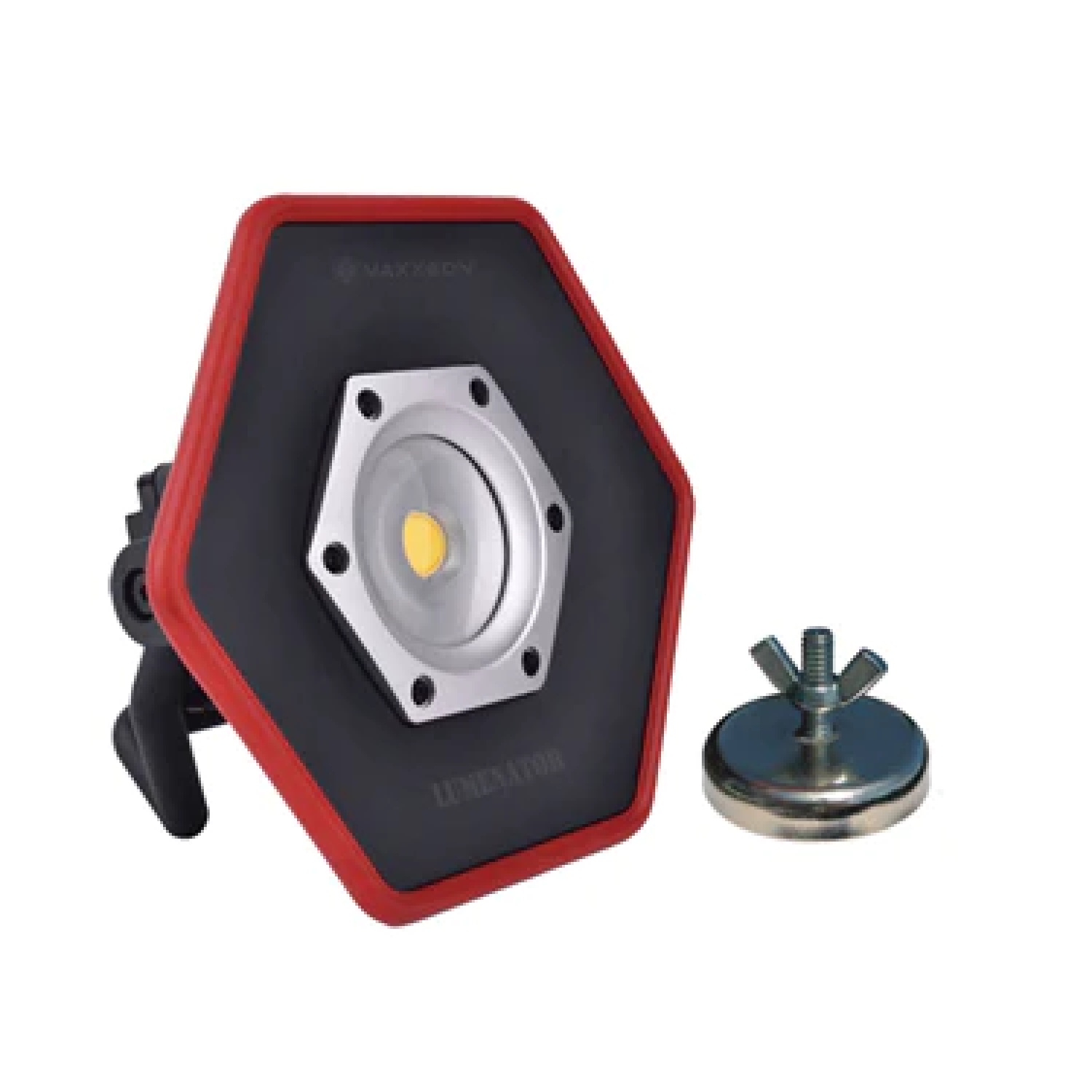 Maxxeon MXN05011 4100 Lumen Rechargeable LED Work Light with Magnetic Base - Perfect for Construction Sites, Emergency Lighting, and Outdoor Camping
