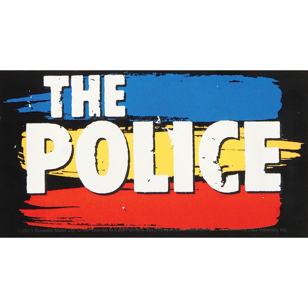 Police Striped Logo Stickers - Premium Vinyl Decals for Cars, Laptops & Helmets - Official Licensed Law Enforcement Merchandise