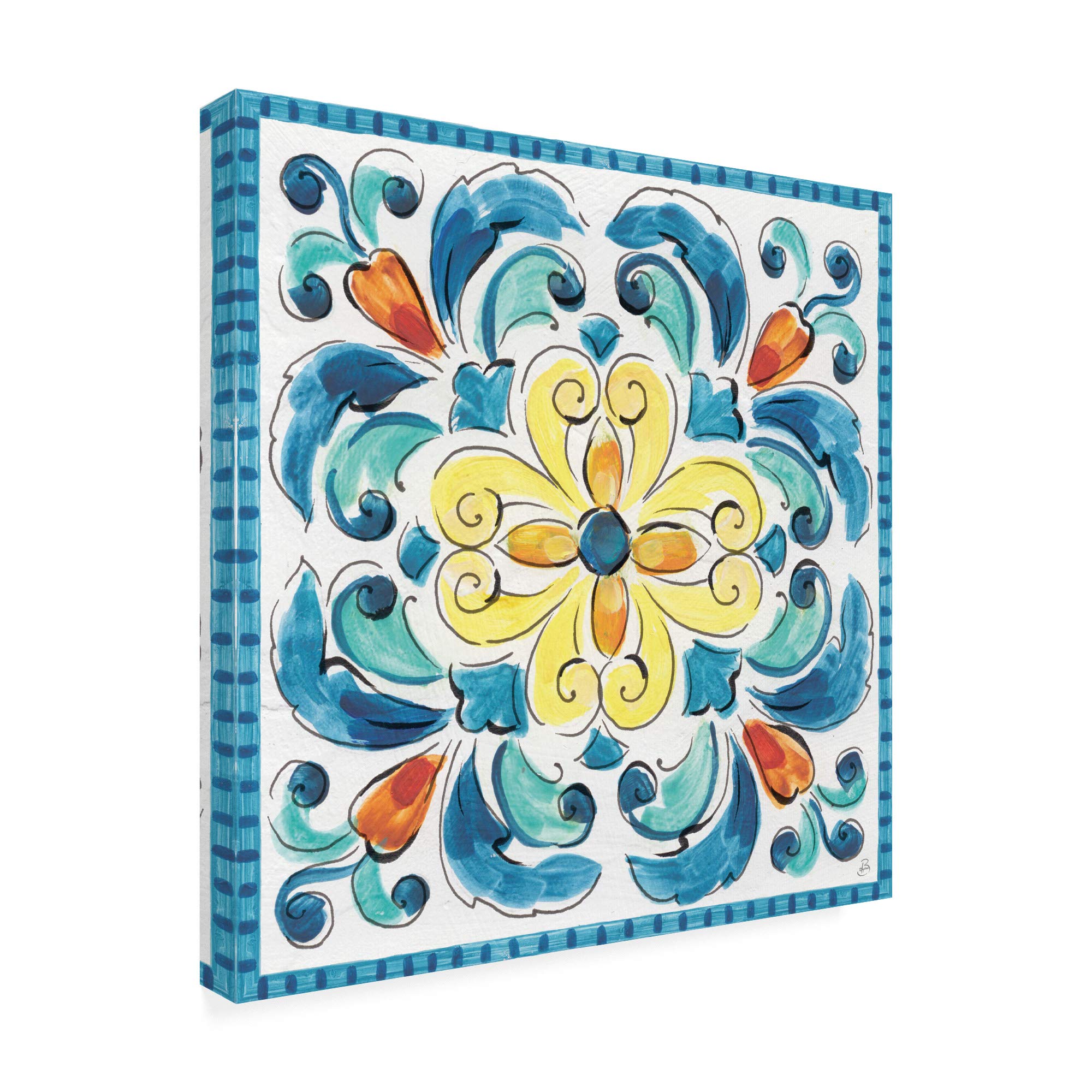 Trademark Fine Art Mediterranean Breeze XIX by Daphne Brissonnet - 18x18 Inch Canvas Wall Art - Coastal Home Decor for Living Room, Bedroom & Office
