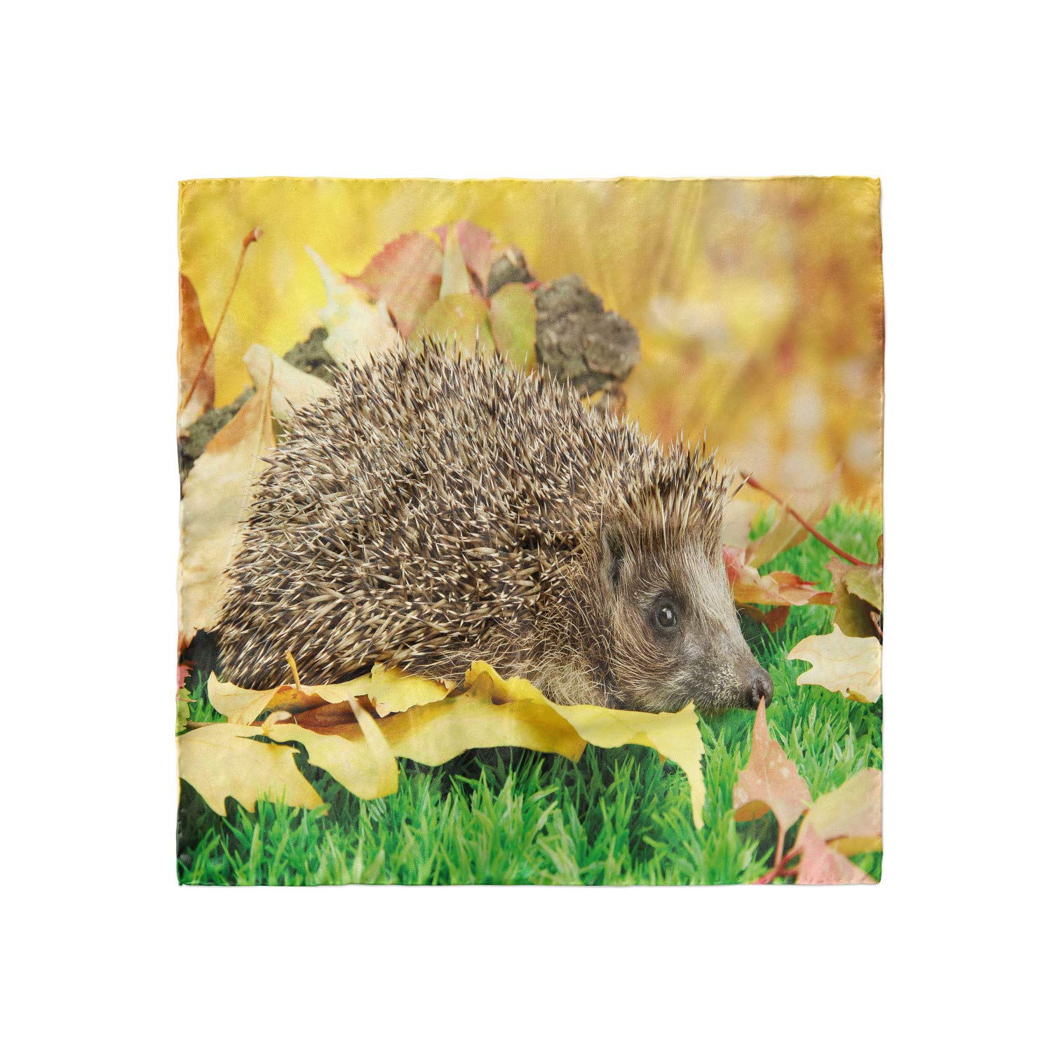 Ambesonne Hedgehog Head Scarf - Cute Little Hedgehog Print Hair Wrap & Turban for Women - Perfect for Bath, Spa, Yoga & Beach Days