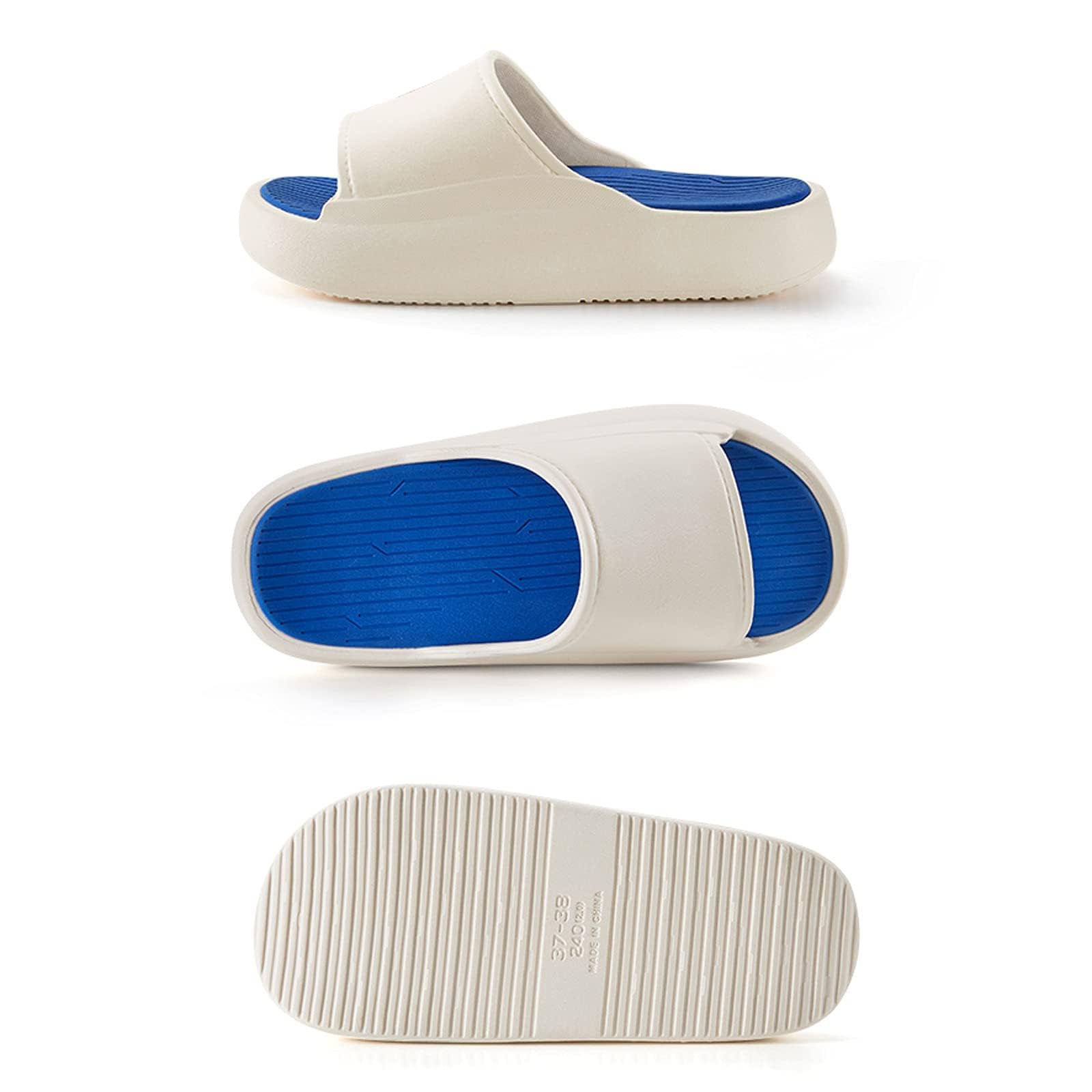 **Shark Slippers for Women - 3.5cm Thick EVA Sole, Non-Slip Indoor/Outdoor Slippers, Soft & Comfortable Bathroom Shower Sandals, Beach & Summer Slippers - Perfect for Home, Pool, Travel & Relaxation**