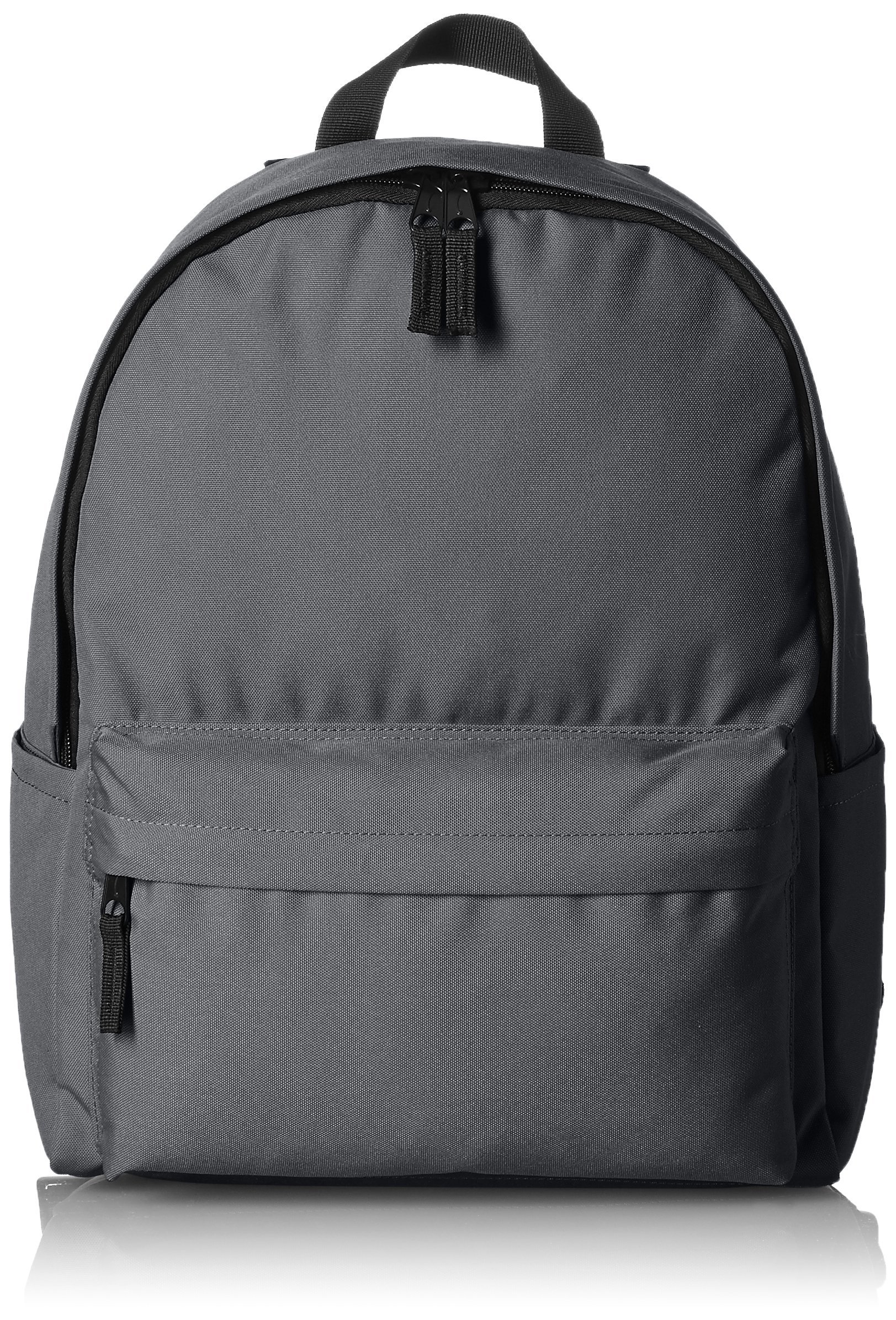 Amazon Basics Classic School Backpack - Durable Grey Backpack for Students, College, Travel & Work | Lightweight, Spacious, Water-Resistant | Perfect for School, Commuting, Hiking & Daily Use
