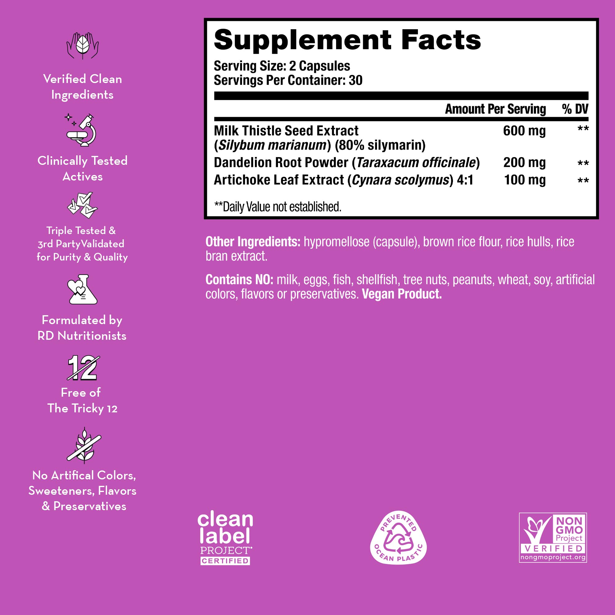 HUM Wing Man - Liver Detox & Support Supplement with Milk Thistle, Dandelion Root & Artichoke Leaf Extract - Natural Toxin Flush & Liver Cleanse (60 Capsules) - Supports Healthy Digestion & Energy for Active Lifestyles